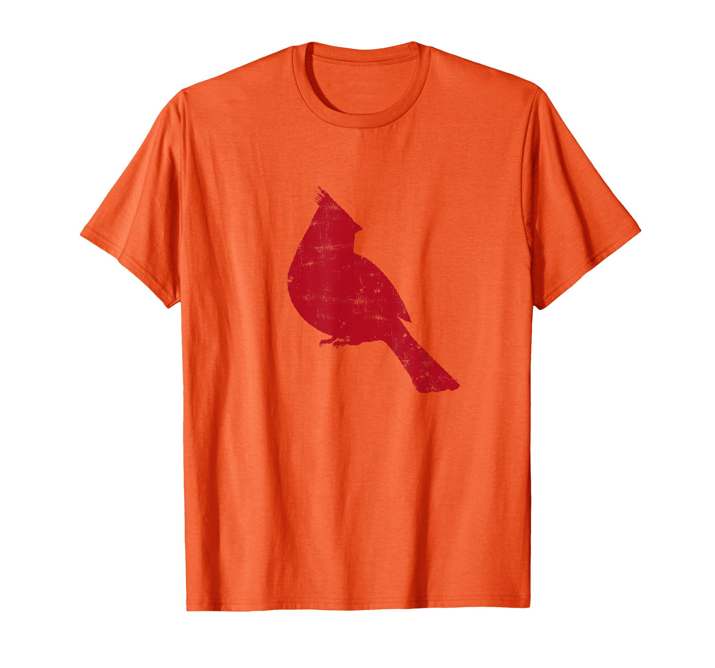 Bright Red Cardinal Bird Silhouette T-Shirt
