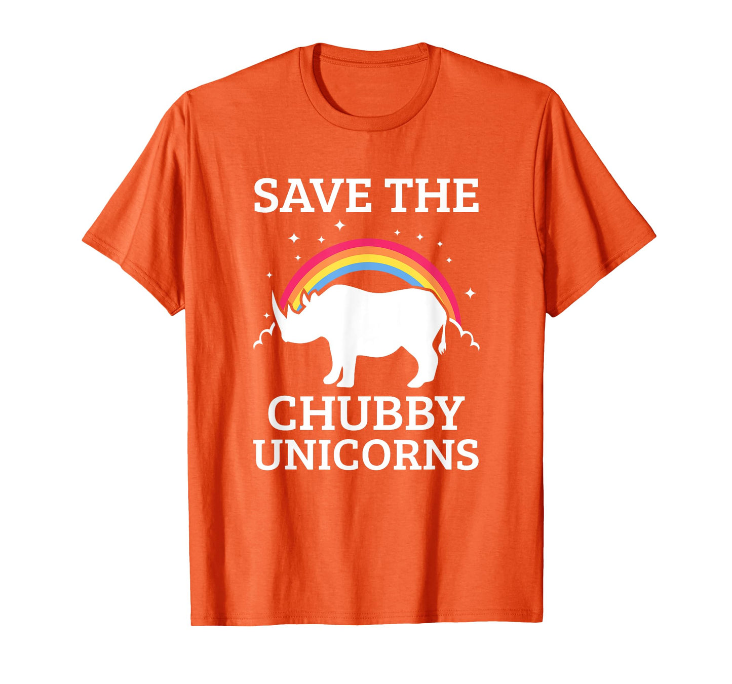 Save The Chubby Unicorns Rhino Rainbow T-Shirt