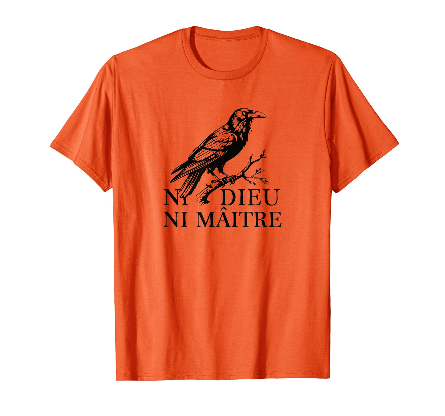 No God No Masters, Ni Dieu Ni Maitre, Retro Crow Bird T-Shirt