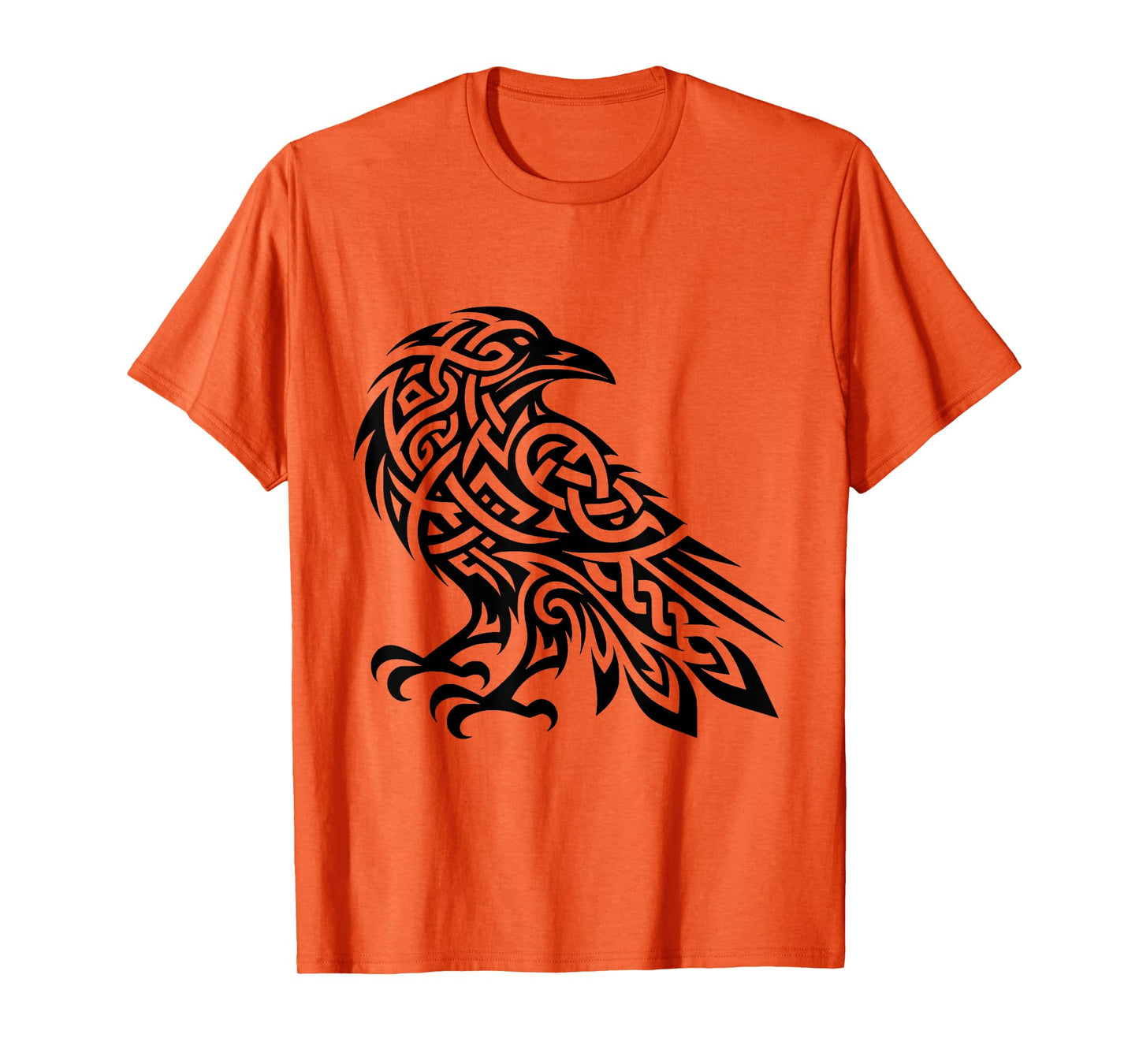 Tribal Crow Nordic Motifs Gaelic Patterns Crow Ornamental T-Shirt