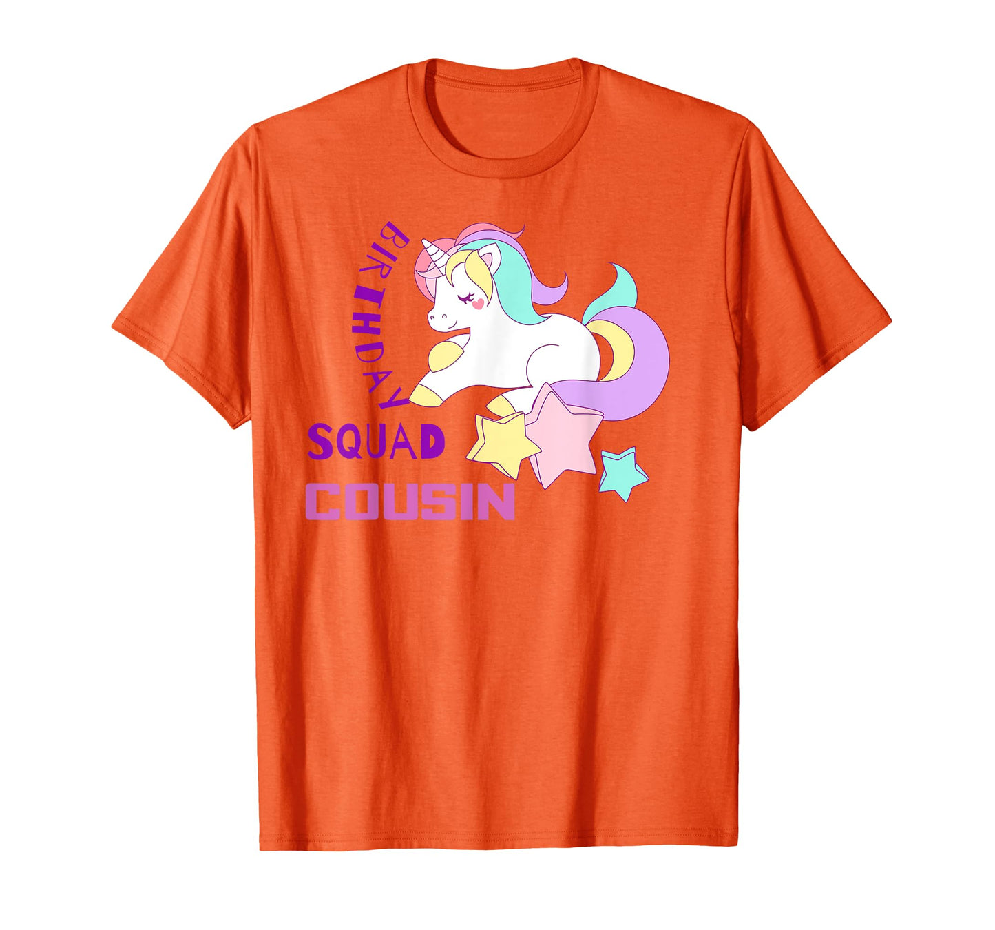 Cousin Of The Birthday Girl Unicorn Party Squad T-Shirt