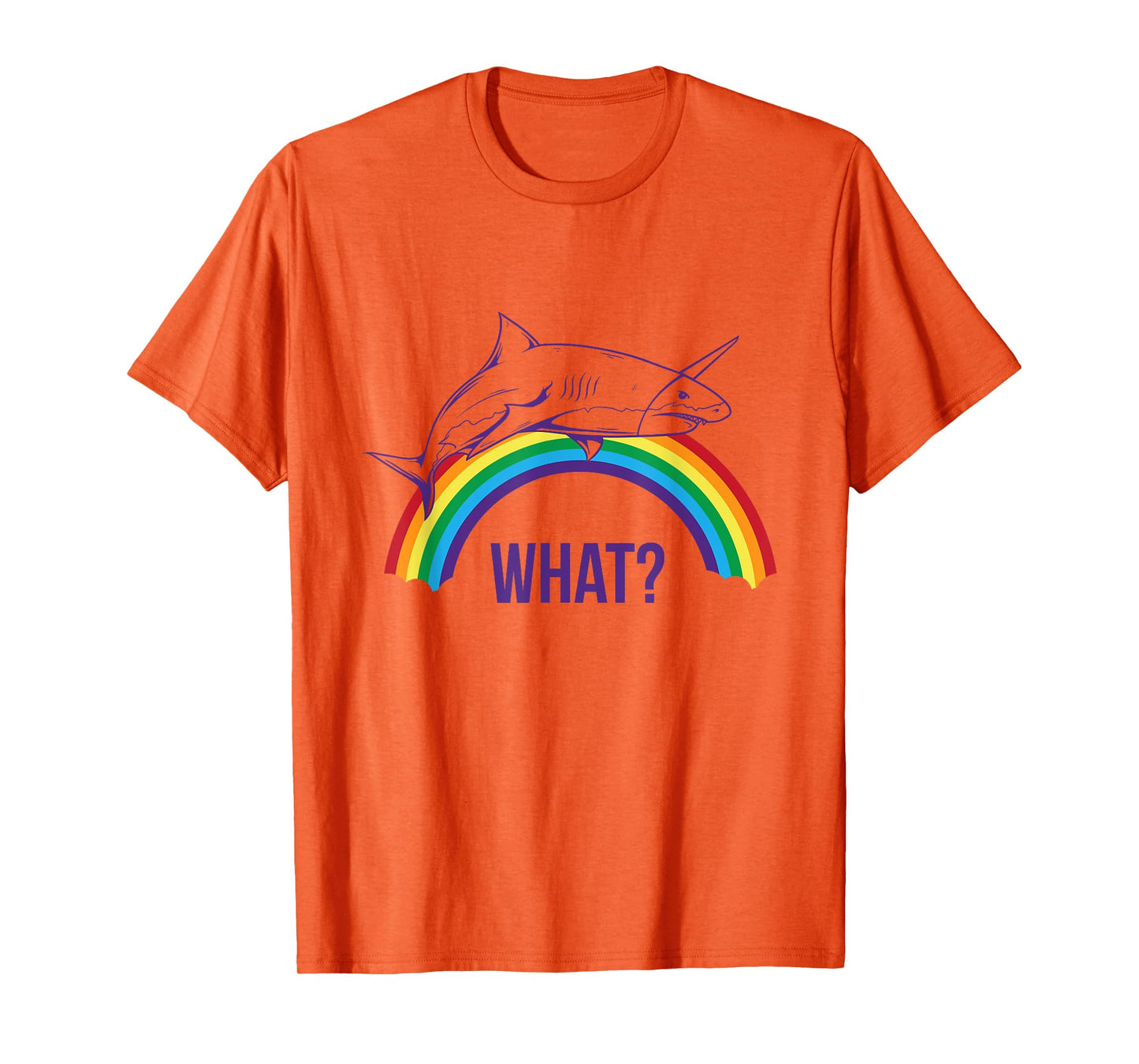 Unicorn Shark "What" Cute Rainbow Pride Graphic T-Shirt T-Shirt