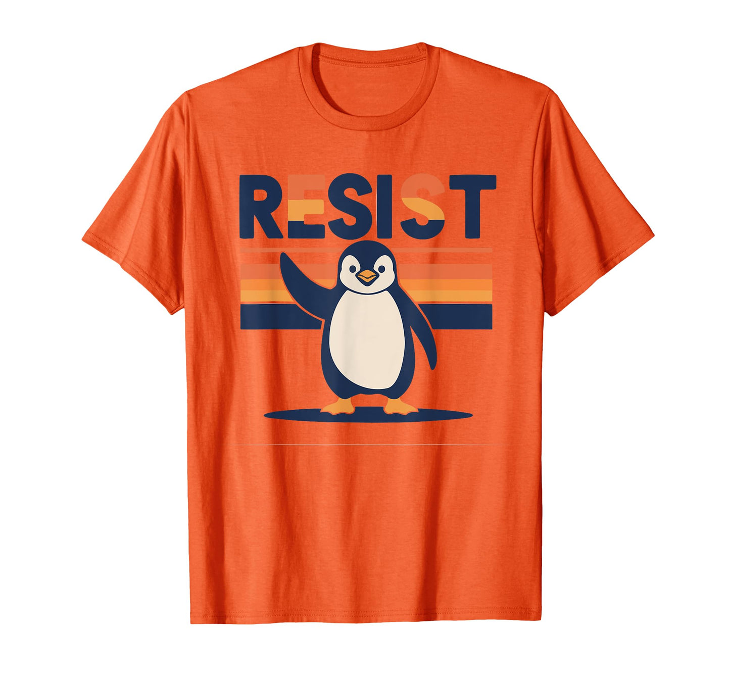 Resist Penguin Funny Protest Against Tariffs T-Shirt