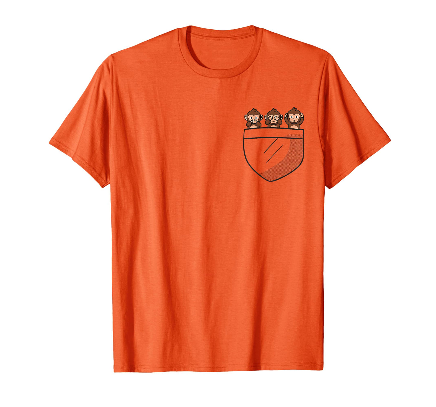 See three wise monkeys, hear no evil animal in the bag T-Shirt