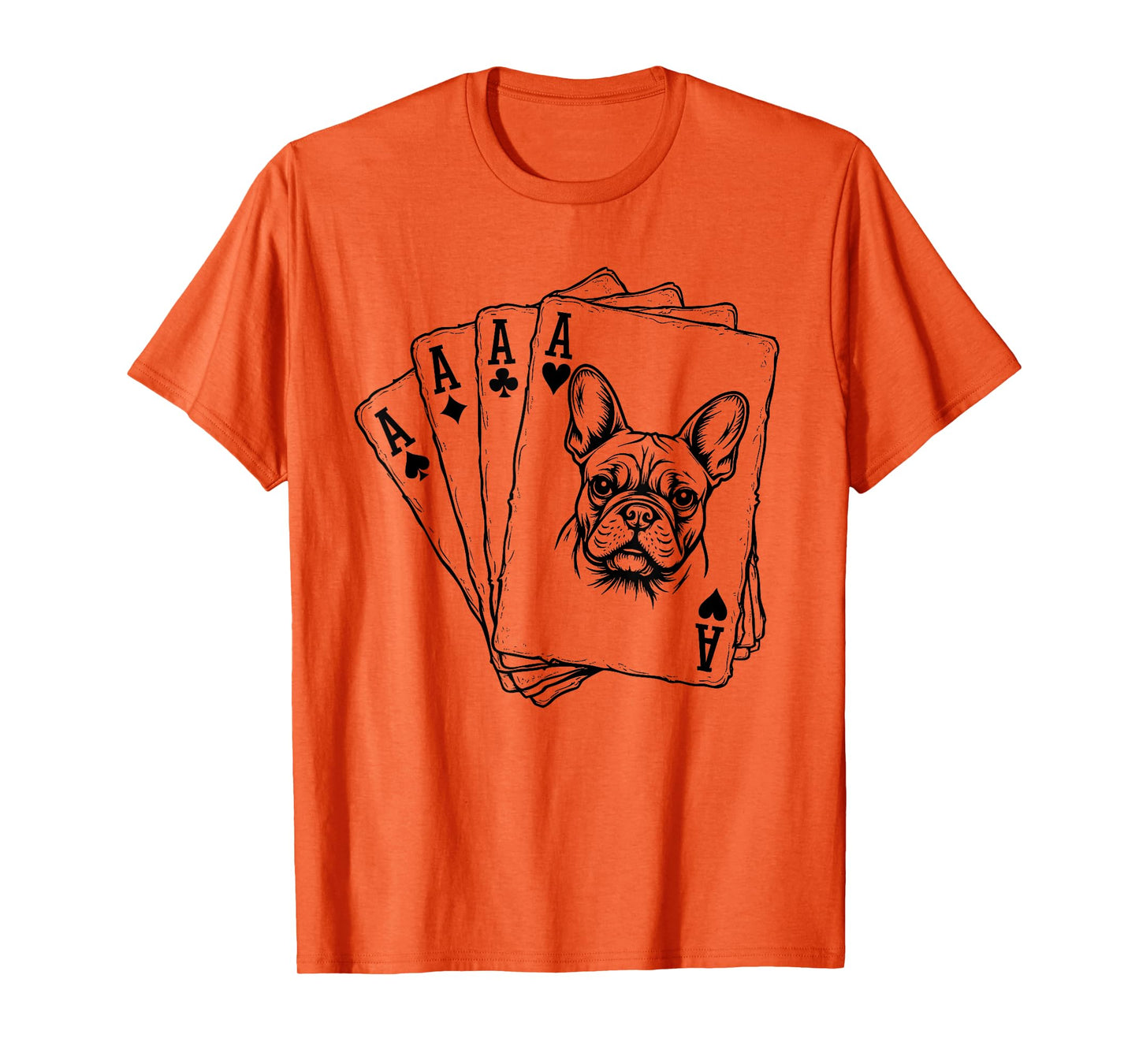 French Bulldog Poker Cards Lover Graphic T-Shirt