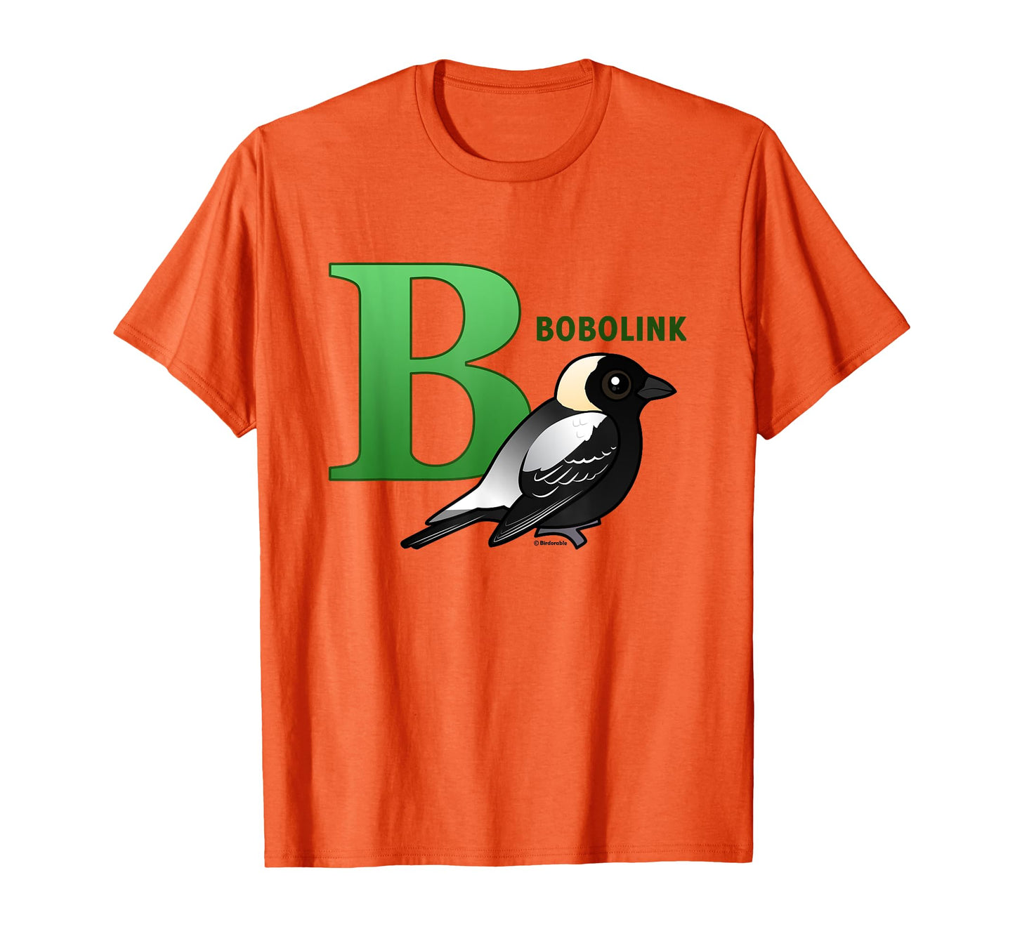 B is for Bobolink Cute Cartoon Bird Design | Bird Alphabet T-Shirt