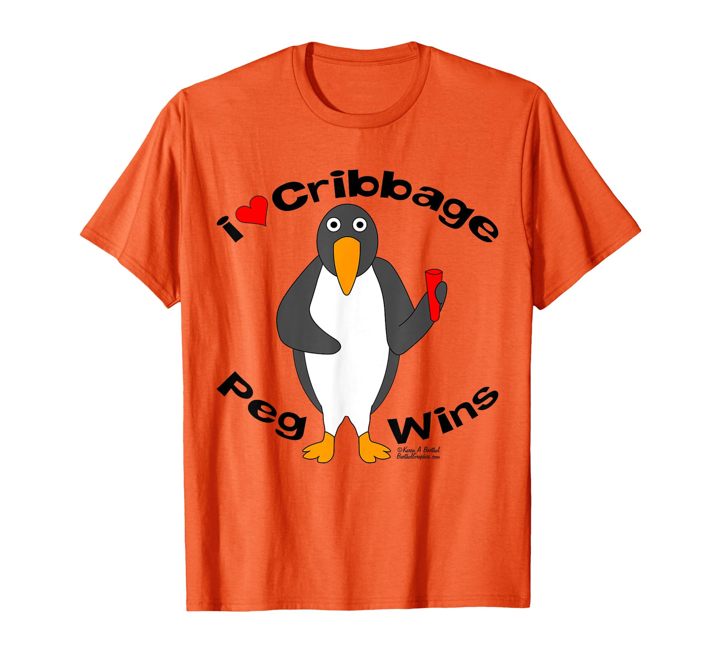 Cribbage Peg Wins Funny Card Game T-Shirt