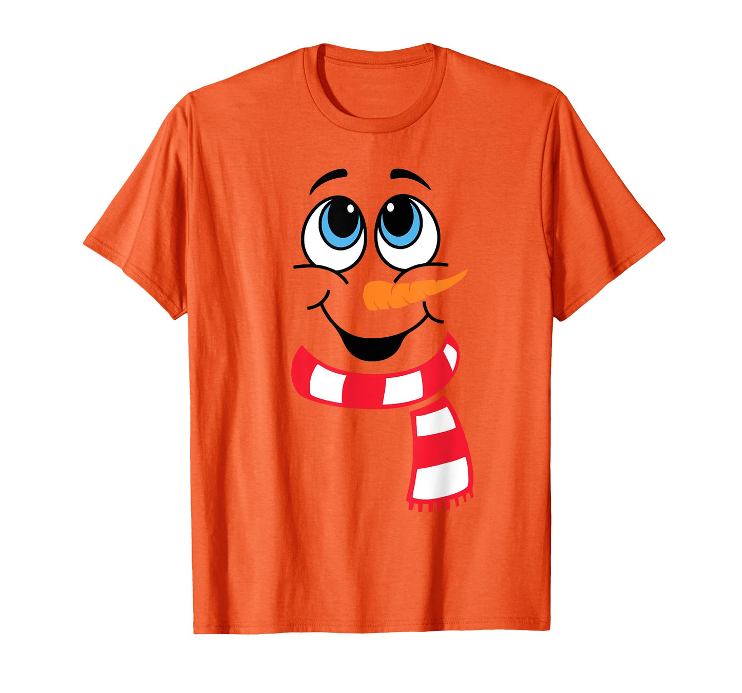 Funny Snowman Face Xmas Pajamas Merry Christmas Men Boys T-Shirt