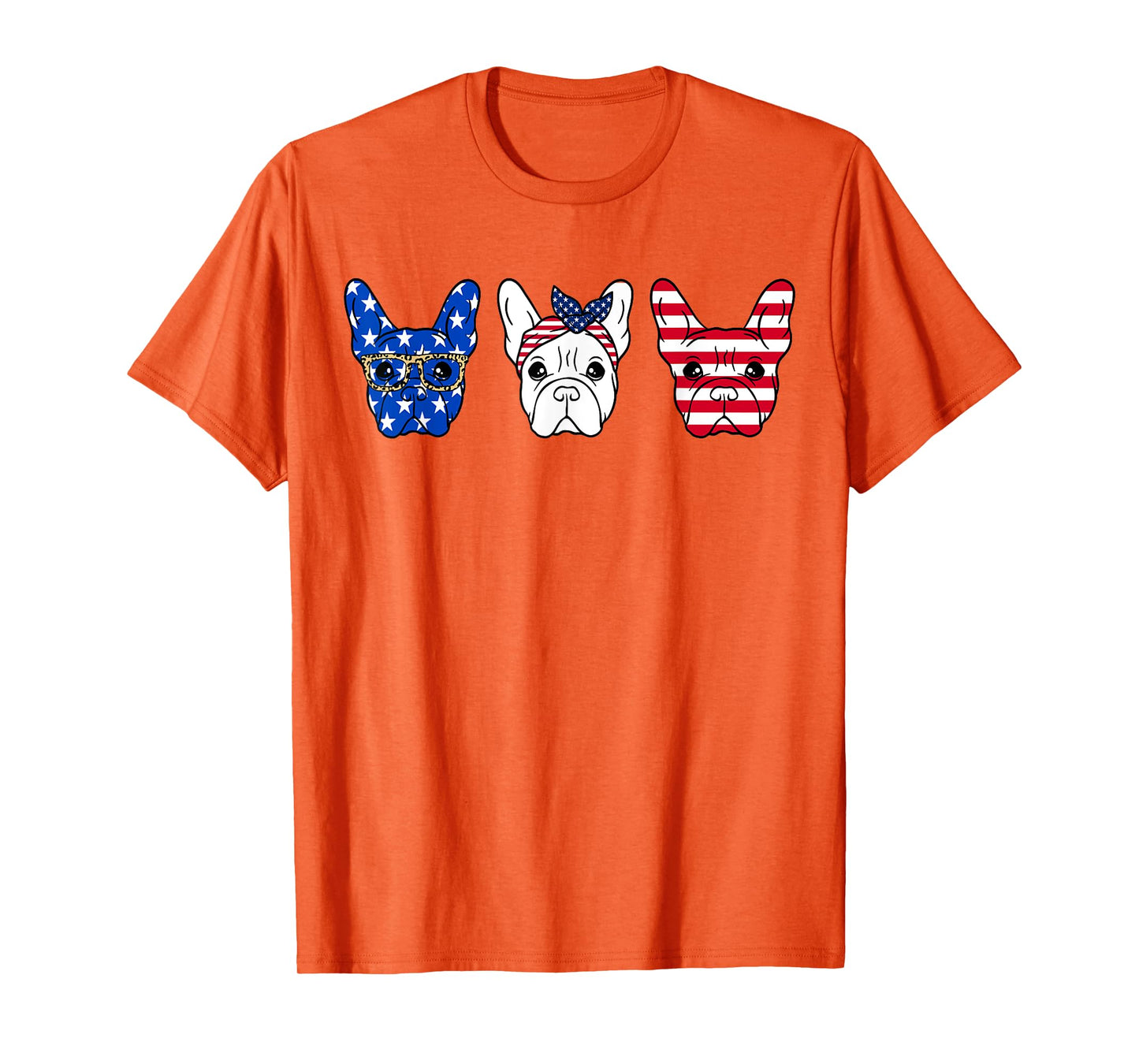 French Bulldog American Flag Patriotic Frenchie Bulldog T-Shirt