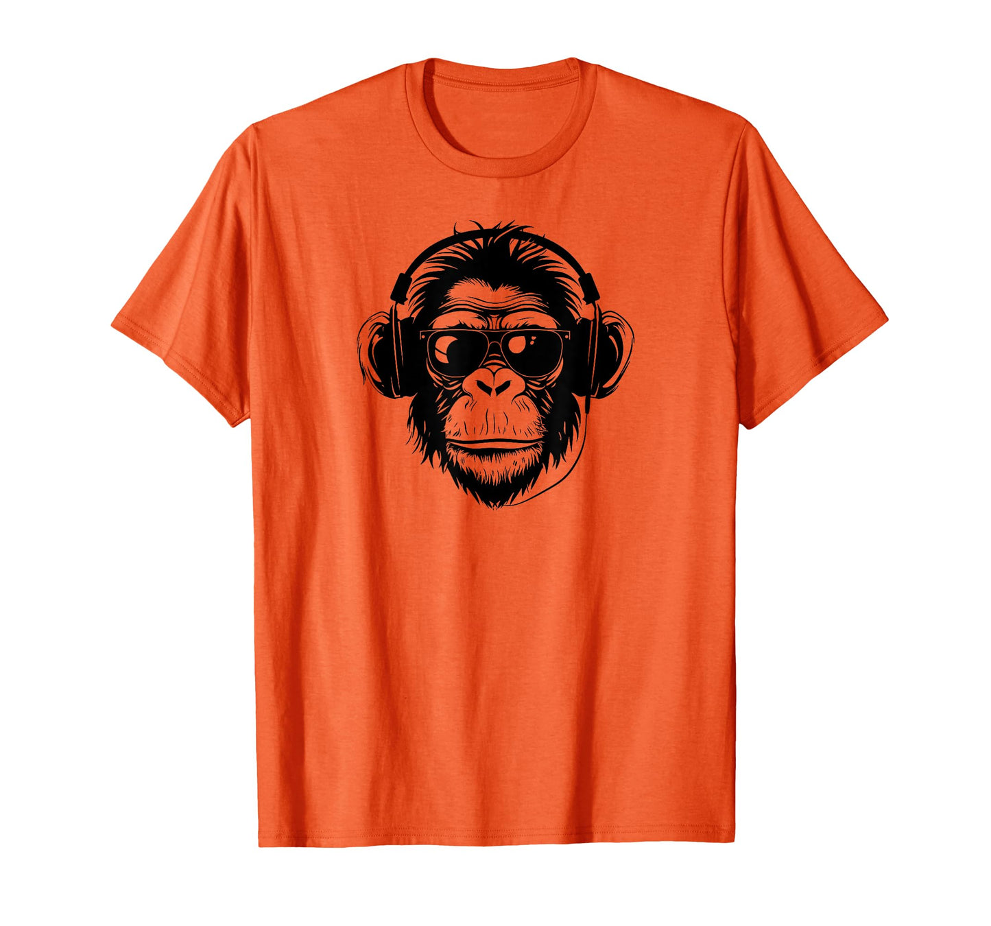 Cute Chimpanzee Monkey Headphone DJ Primate Chimp T-Shirt