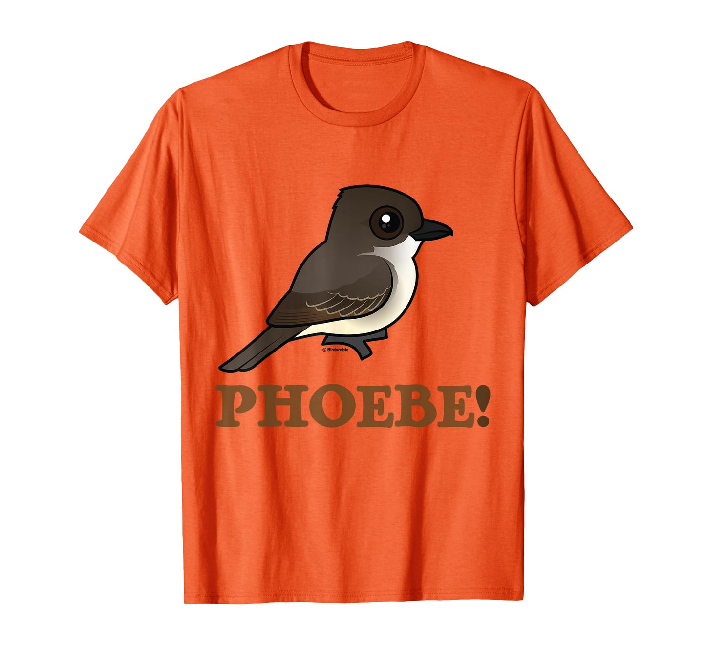 Cute Cartoon Eastern Phoebe Bird Gift Idea from Birdorable T-Shirt