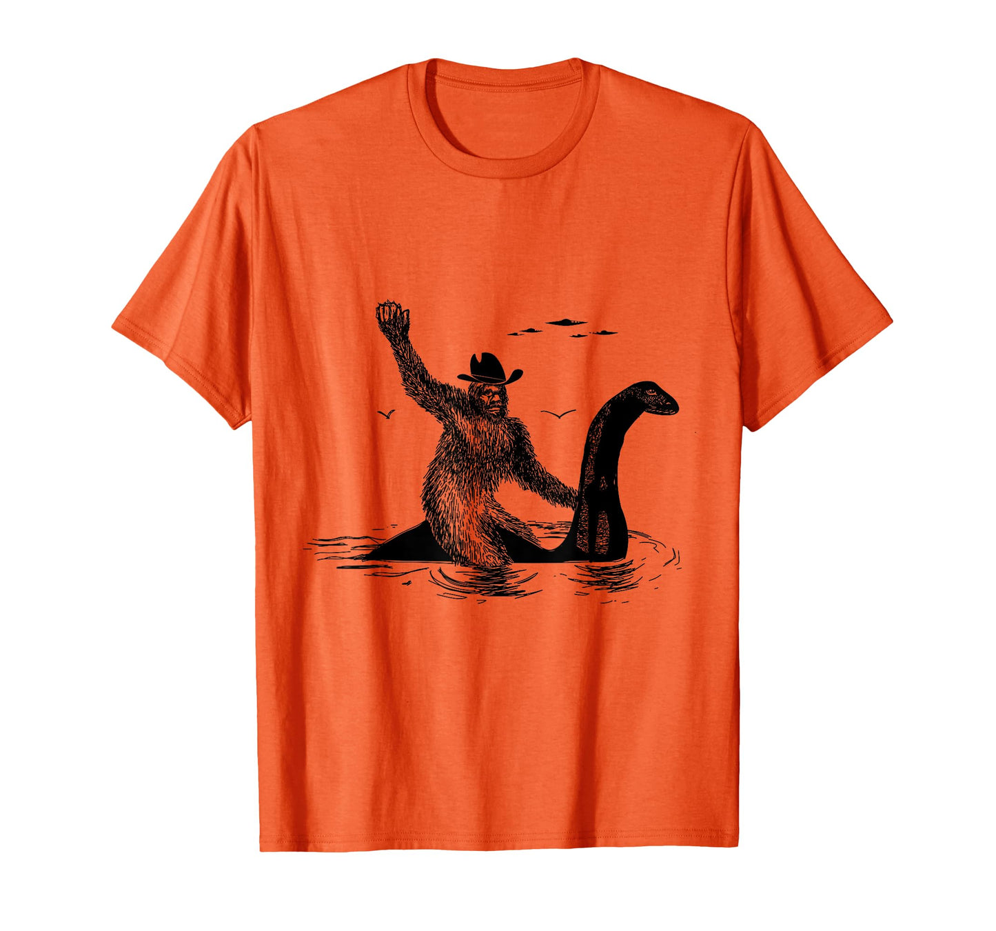Check out my other Bigfoot T-Shirts Bigfoot Riding on Nessie Lochness, Cowboy, Yeti T-Shirt for Women, Men, Unisex-Adults, Grey, Small, Classic Fit, Short Sleeve, Cotton, Polyester