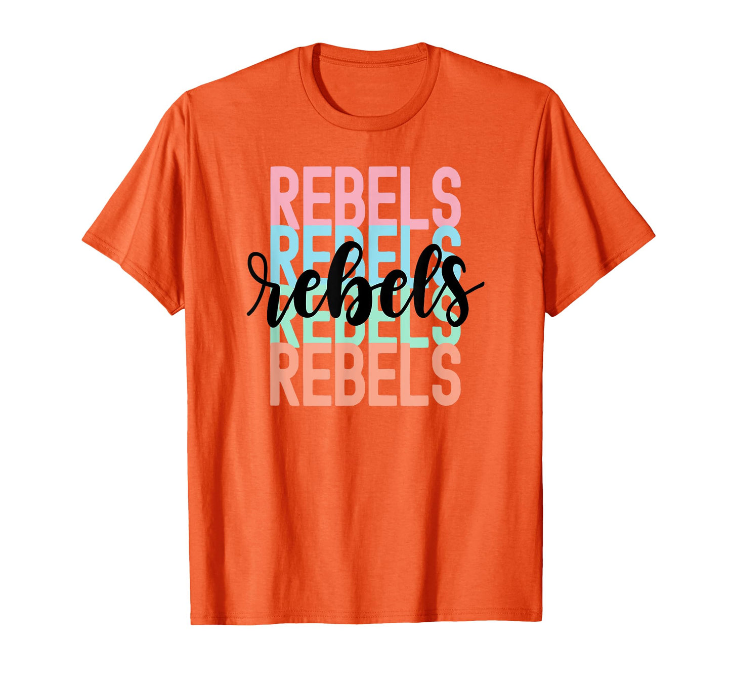 Rebels Team Mascot School Spirit Game Night T-Shirt