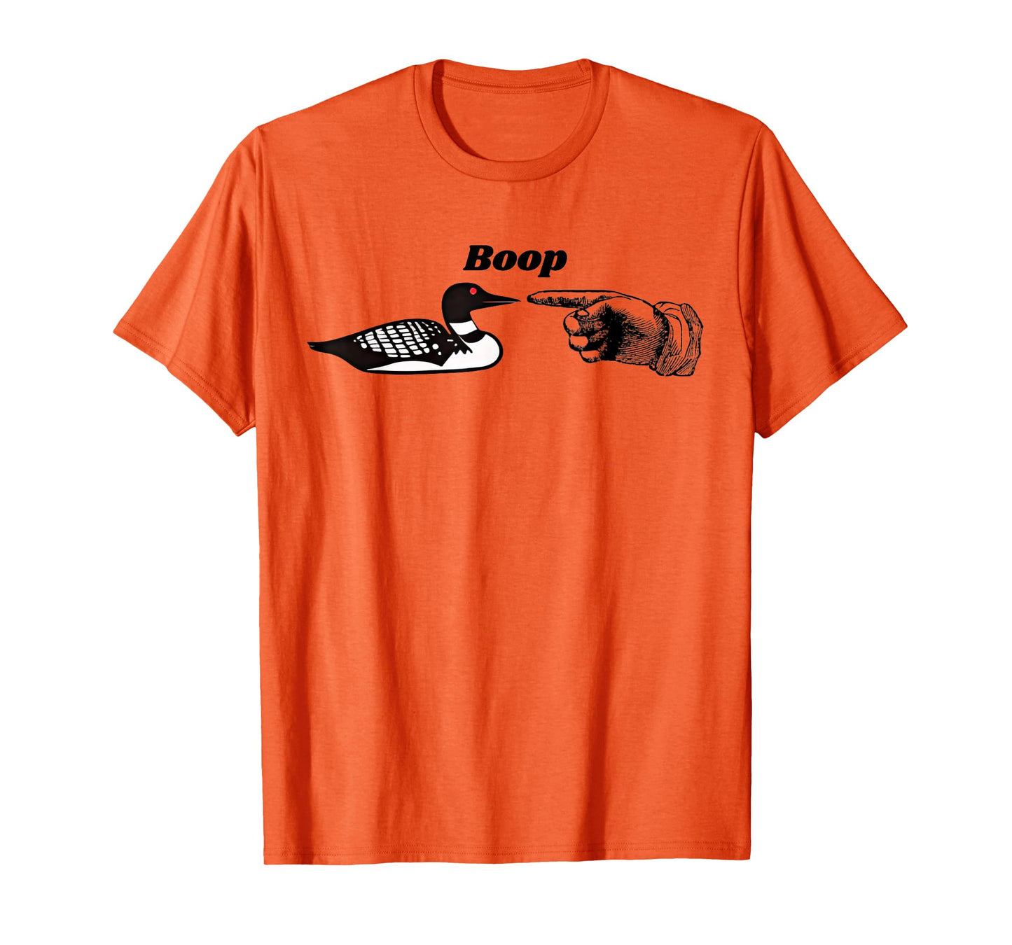 Loon Boop With Pointing Hand Human Water Bird Loon Lovers T-Shirt