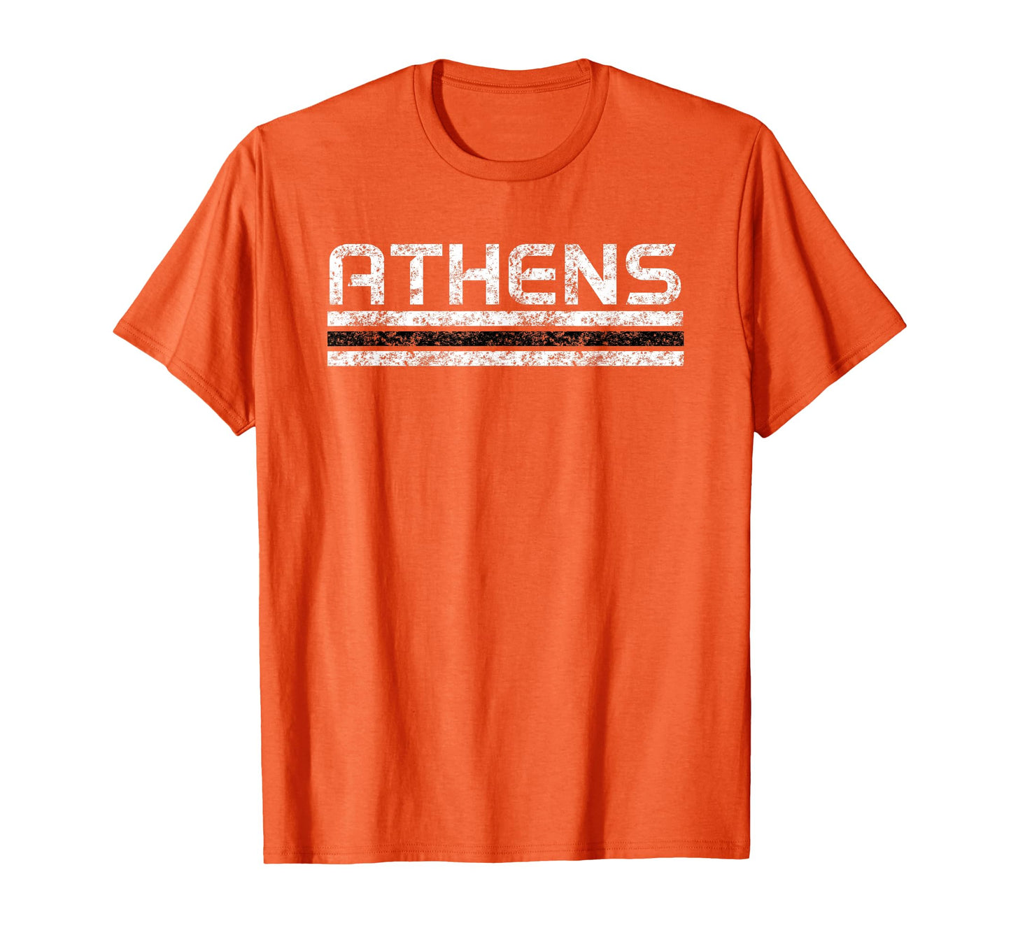 Athens Georgia Retro Vintage Weathered Stripe T-Shirt
