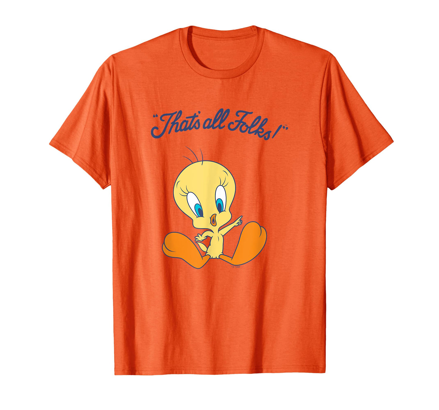Looney Tunes "That’s All Folks!" Cute Tweety Bird Logo T-Shirt