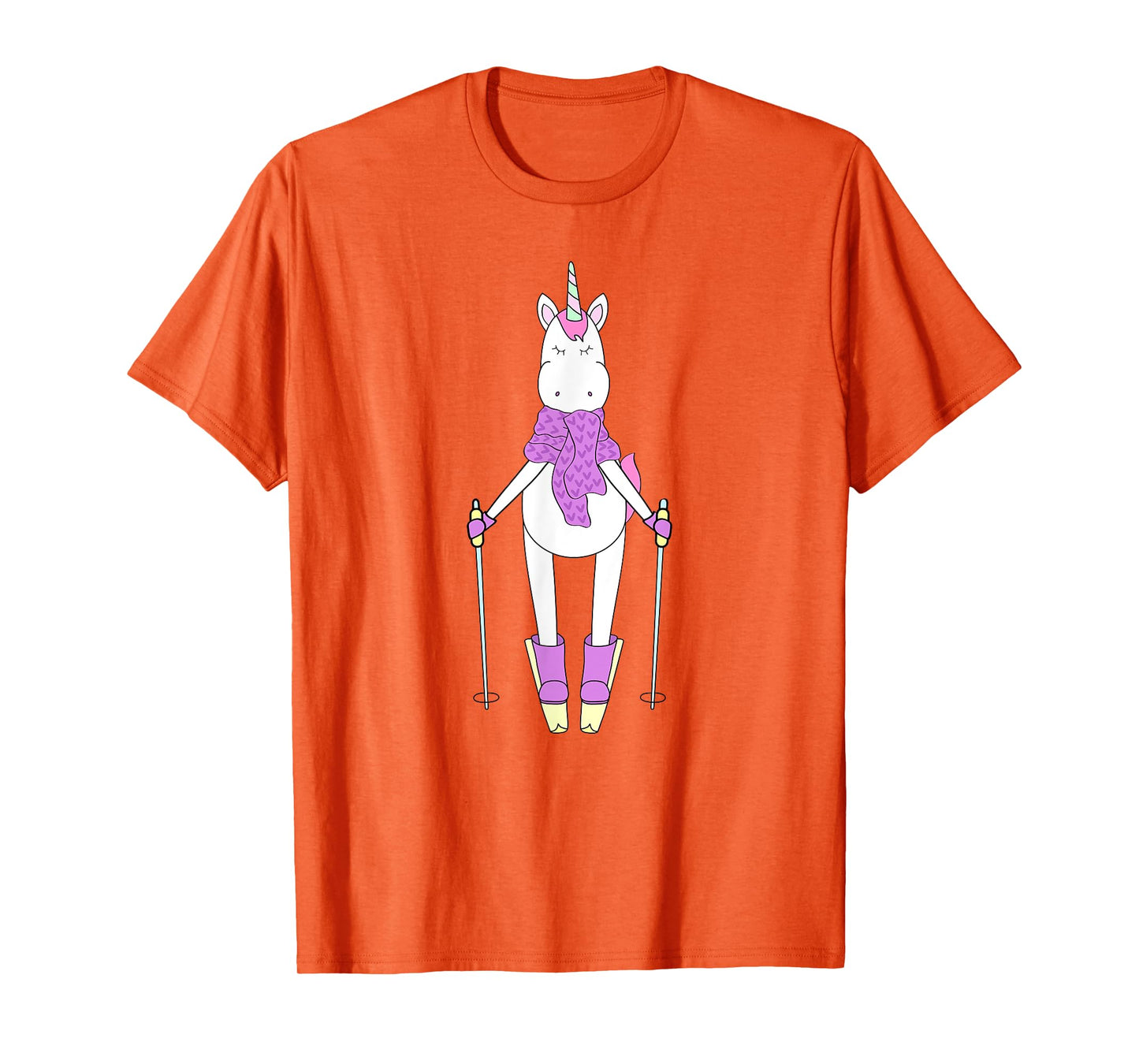 Cute Unique & Funny Unicorn & Skiing Art T-Shirt & Gift T-Shirt