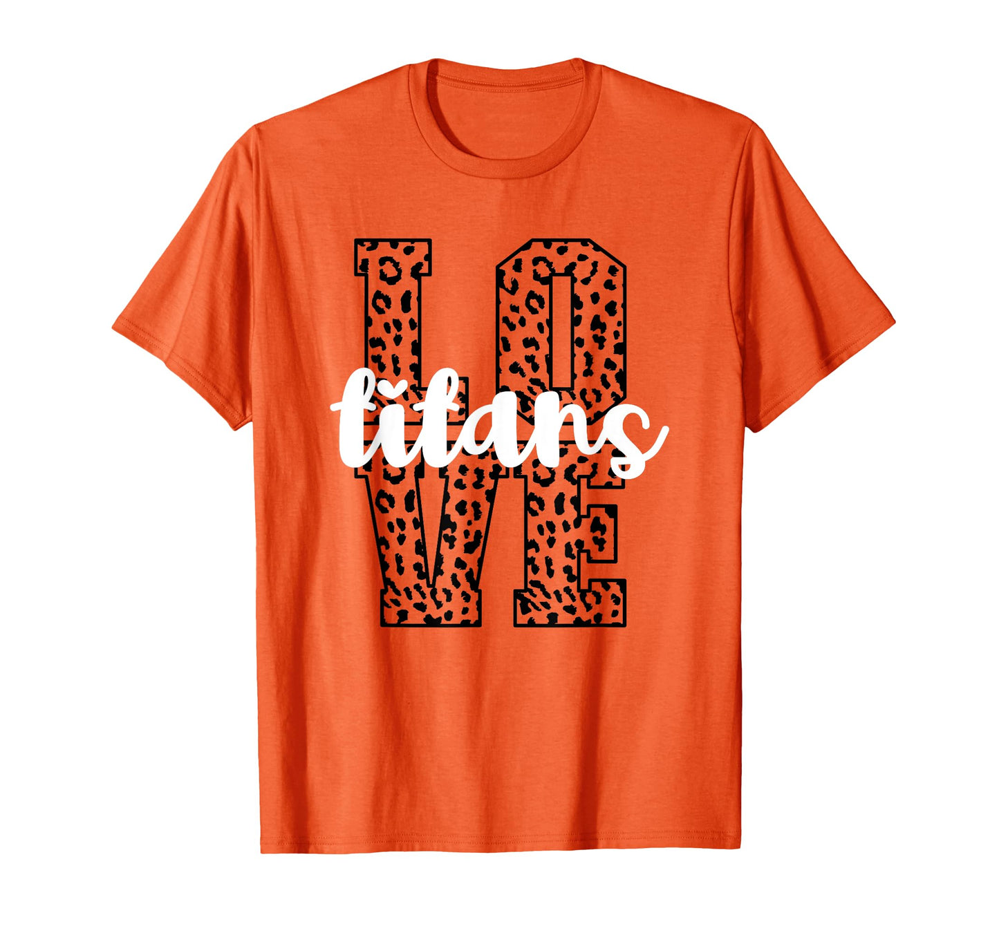 Titans Love Team Mascot School Spirit Game Night Leopard T-Shirt
