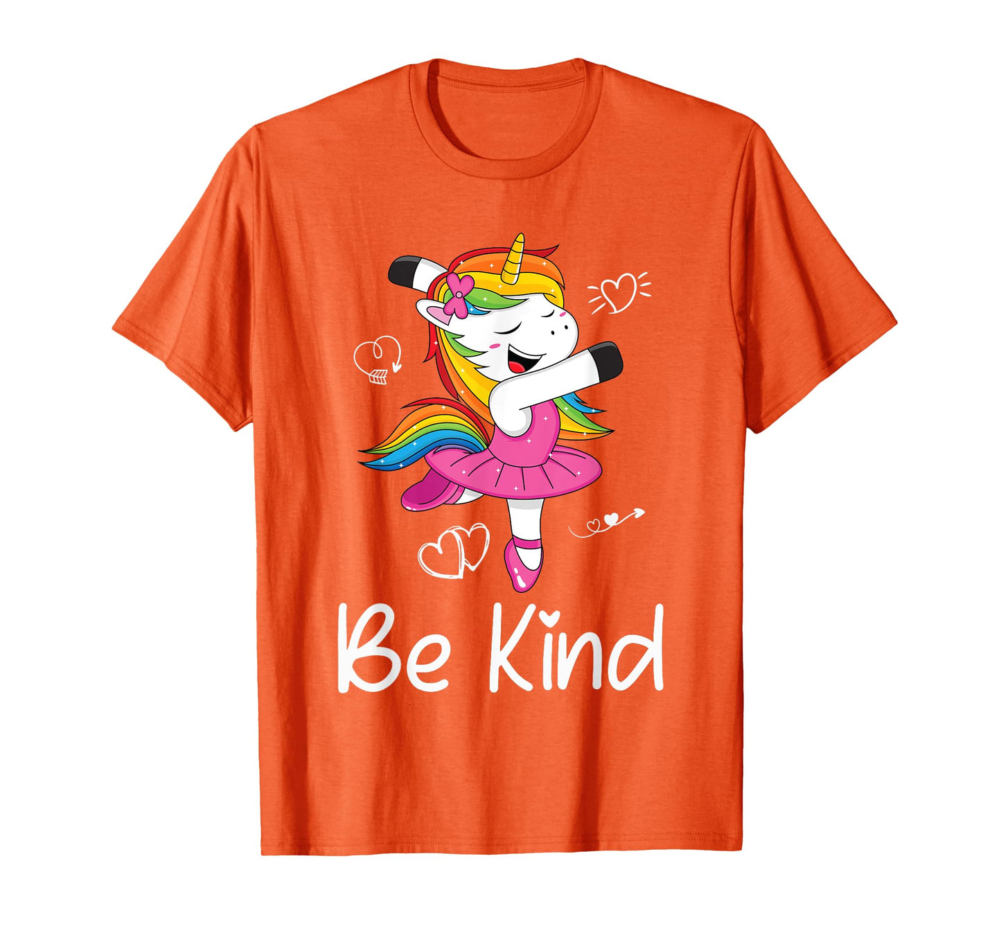 Dancing Unicorn Kids Be Kind Anti Bullying Unity Day Orange T-Shirt