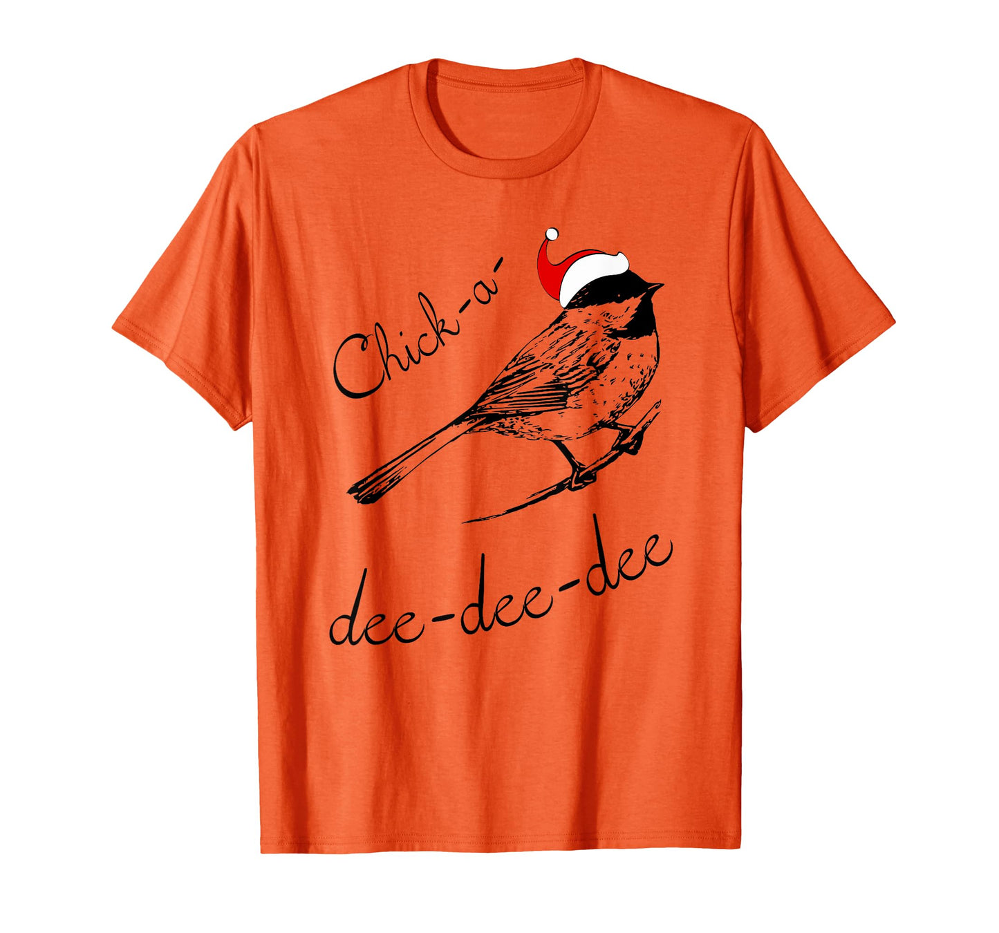 Chickadee Christmas Shirt Cute Santa Bird Lover Gift TShirt T-Shirt