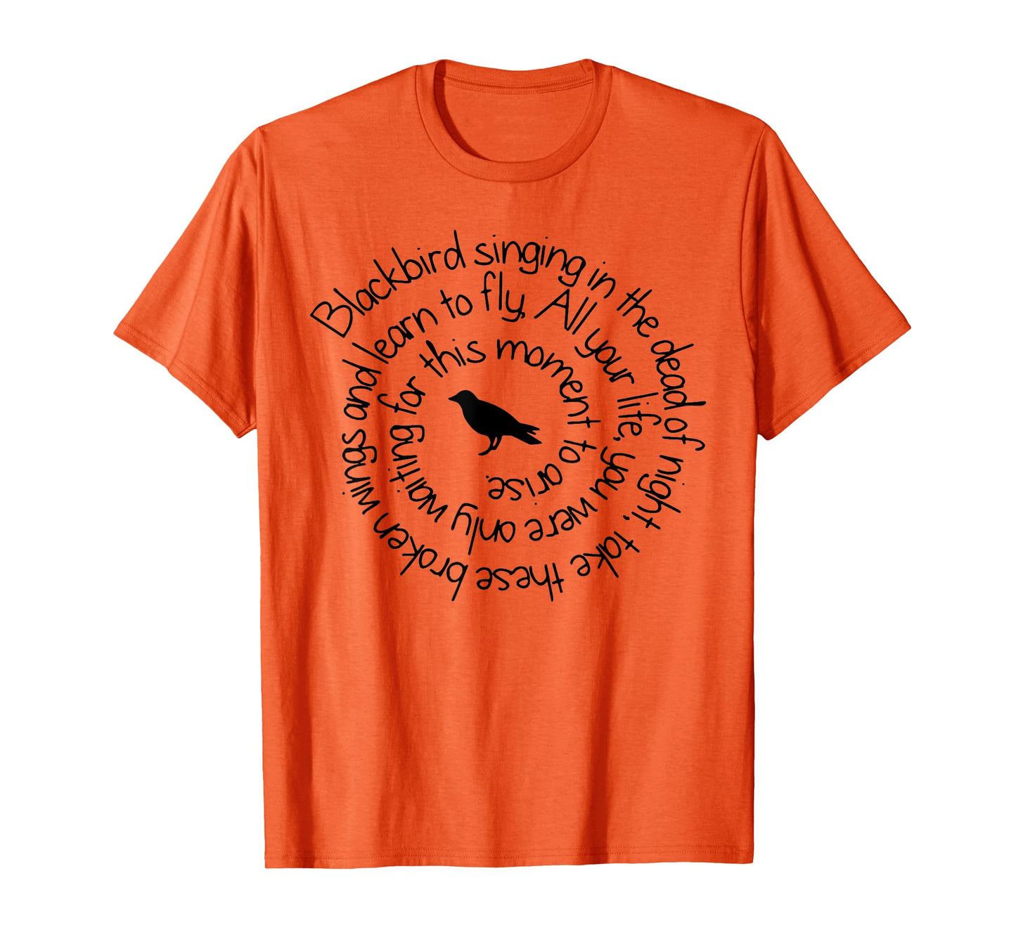 Blackbird art singing retro 80s T-Shirt