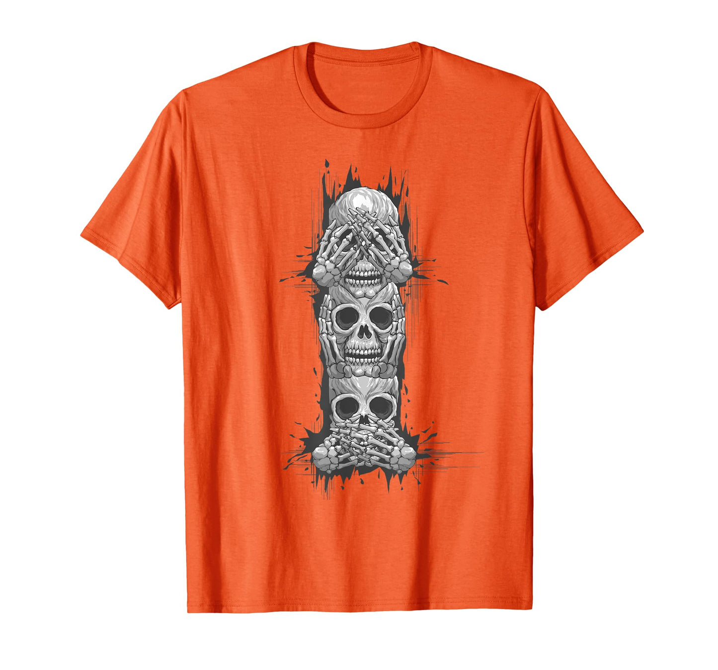 Hear No Evil See No Evil Speak No Evil, Skull Art T-Shirt T-Shirt