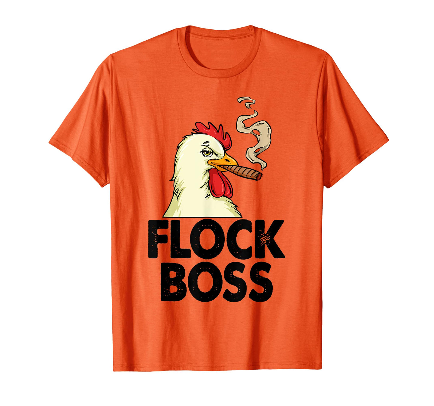 Funny White Smoking Chicken Tee Shirt Flock Boss Women T-Shirt