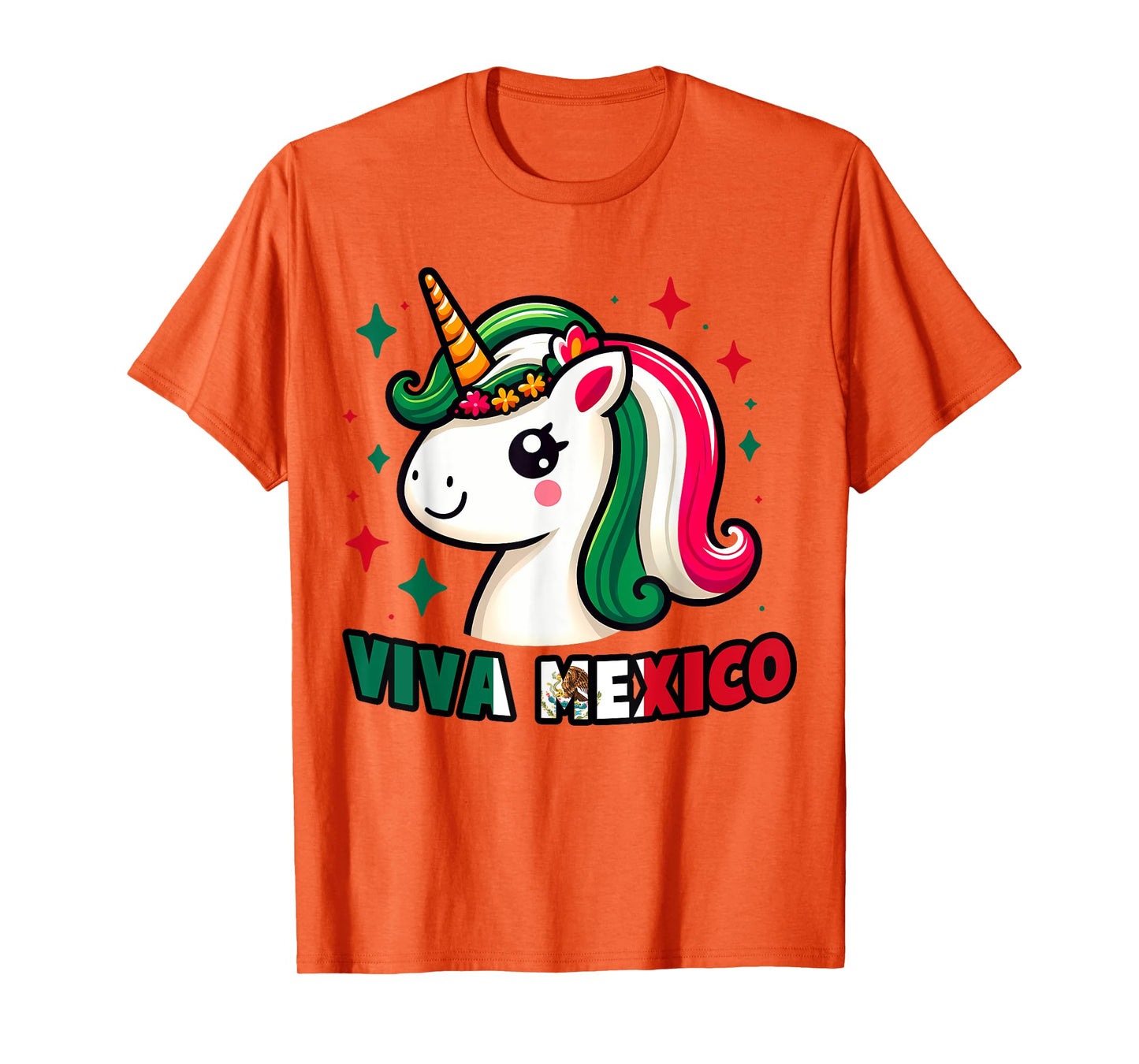 Unicorn Viva Mexico Mexican Independence Day Kids Boys Girls T-Shirt