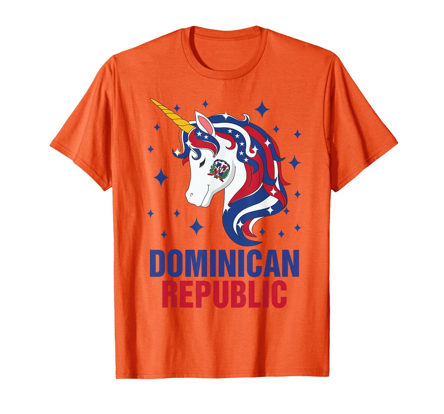 Dominican Republic Flag Independence Unicorn Teen Girl Kids T-Shirt