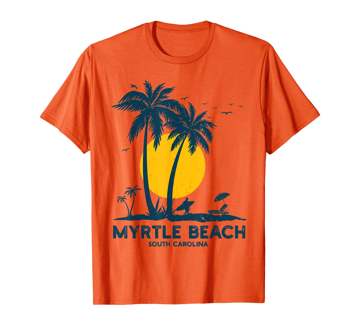 Family Vacation Retro Sunset South Carolina Myrtle Beach T-Shirt