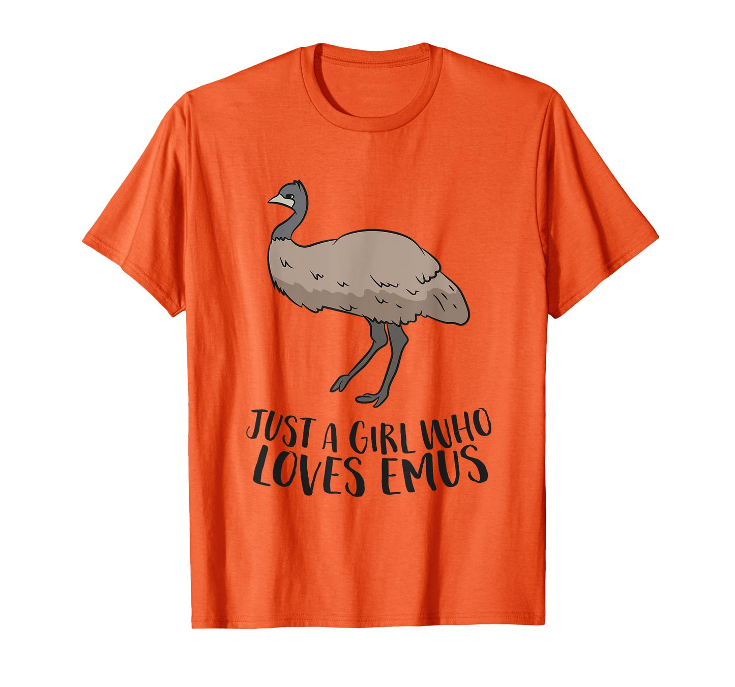 Cute Emu Girl Just a Girl Who Loves Emus T-Shirt