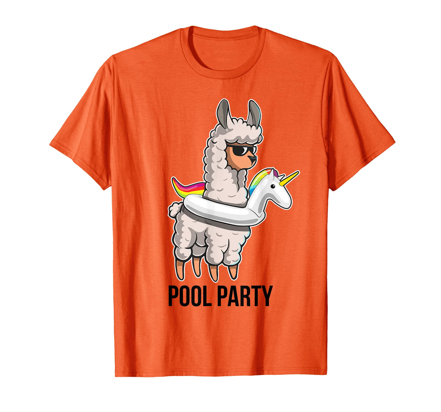 Pool Party Llama Unicorn Float Shirt Funny Llama Gifts Women T-Shirt