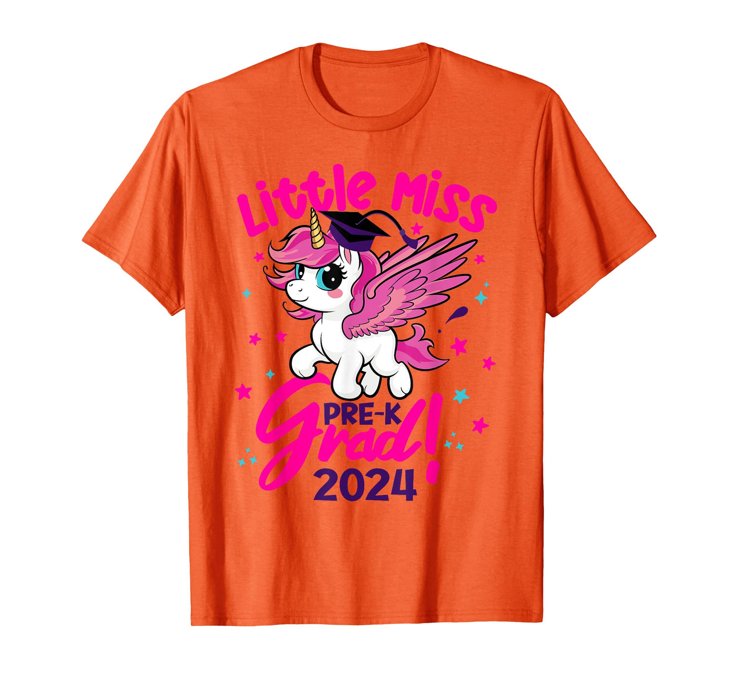 Unicorn Miss Pre-k Grad Preschool Graduation 2024 Kids Team T-Shirt