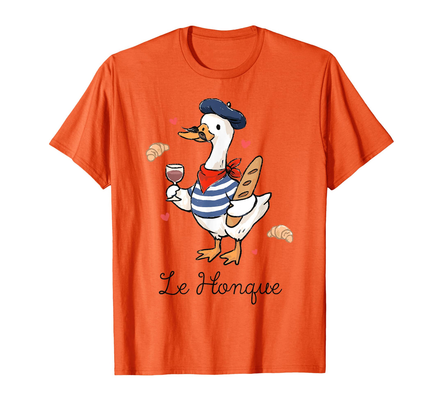 Retro Le Honque Silly Goose Baker Loving Baking Duck Meme T-Shirt