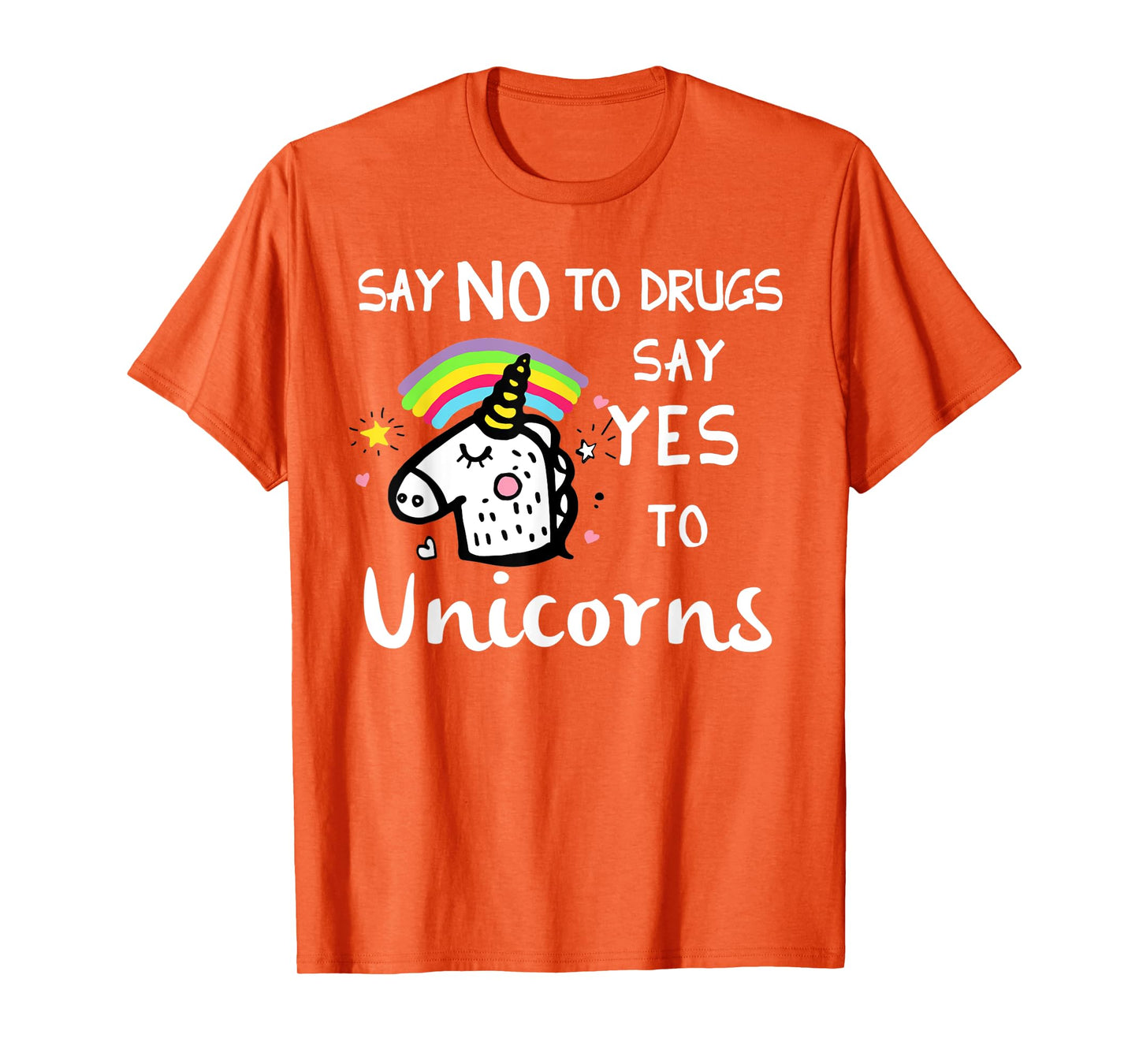 Red Ribbon Week Kids Youth Say No Say Yes to Unicorns T-Shirt