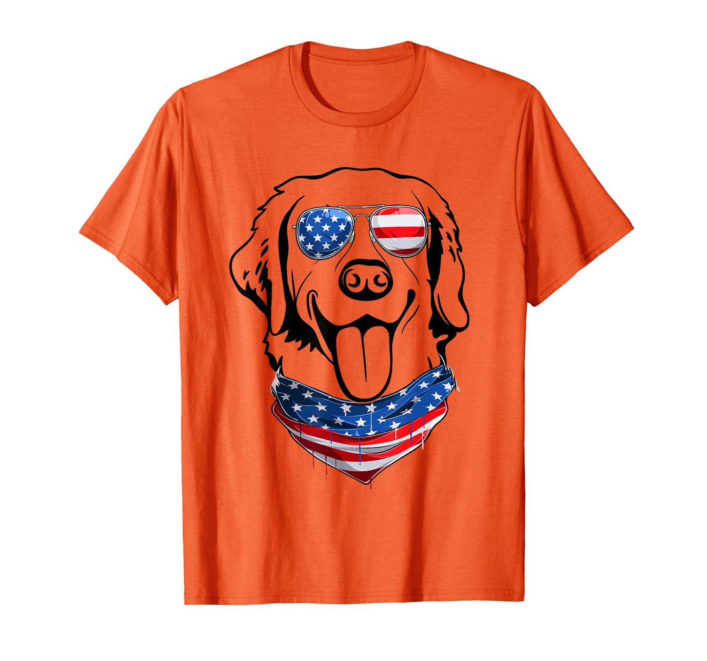 Labrador 4th of July Patriotic American Flag Labrador Dog T-Shirt