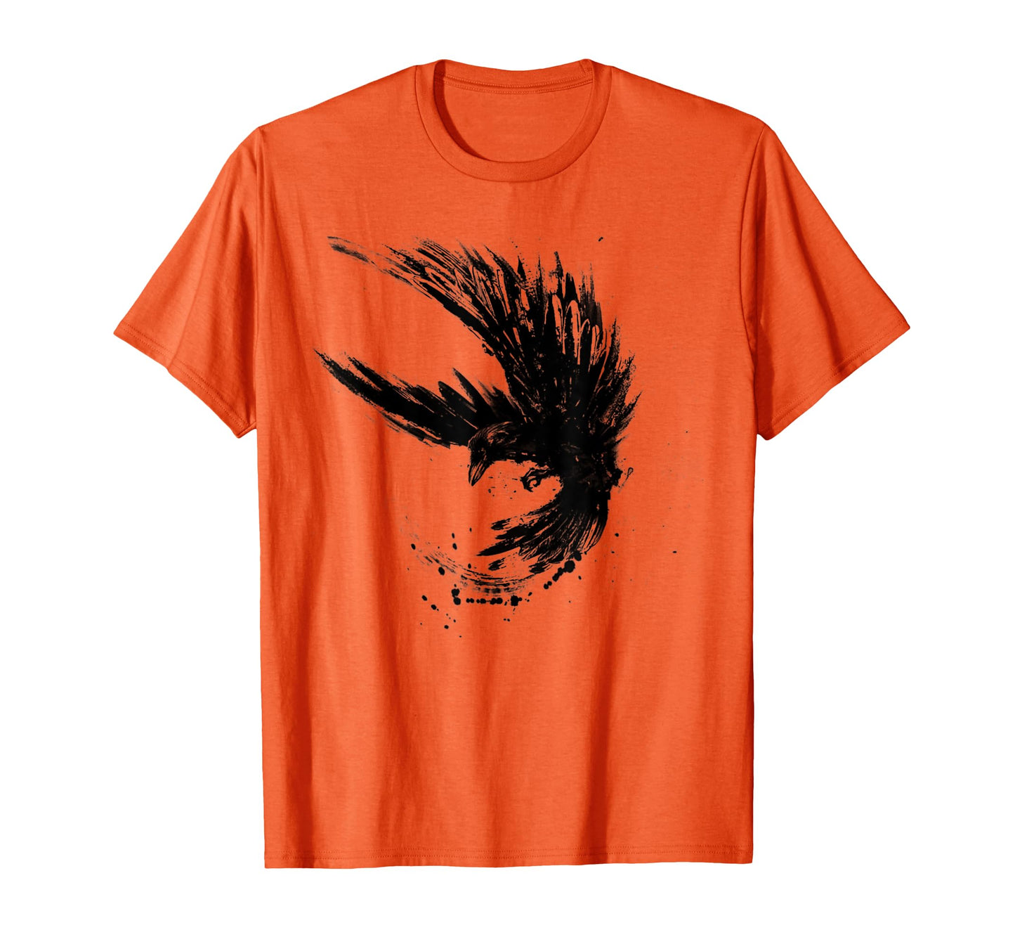 Raven T-Shirt, Crow Raabe Motif, Women's Men's Hoodie Black T-Shirt