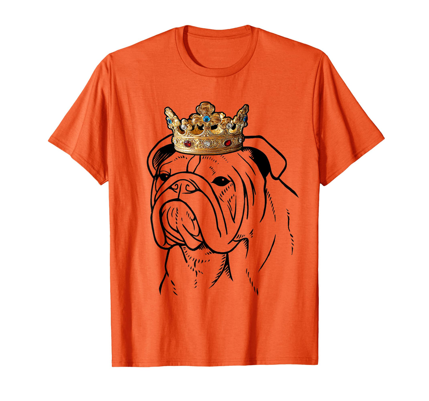 Bulldog Wearing Crown T-Shirt