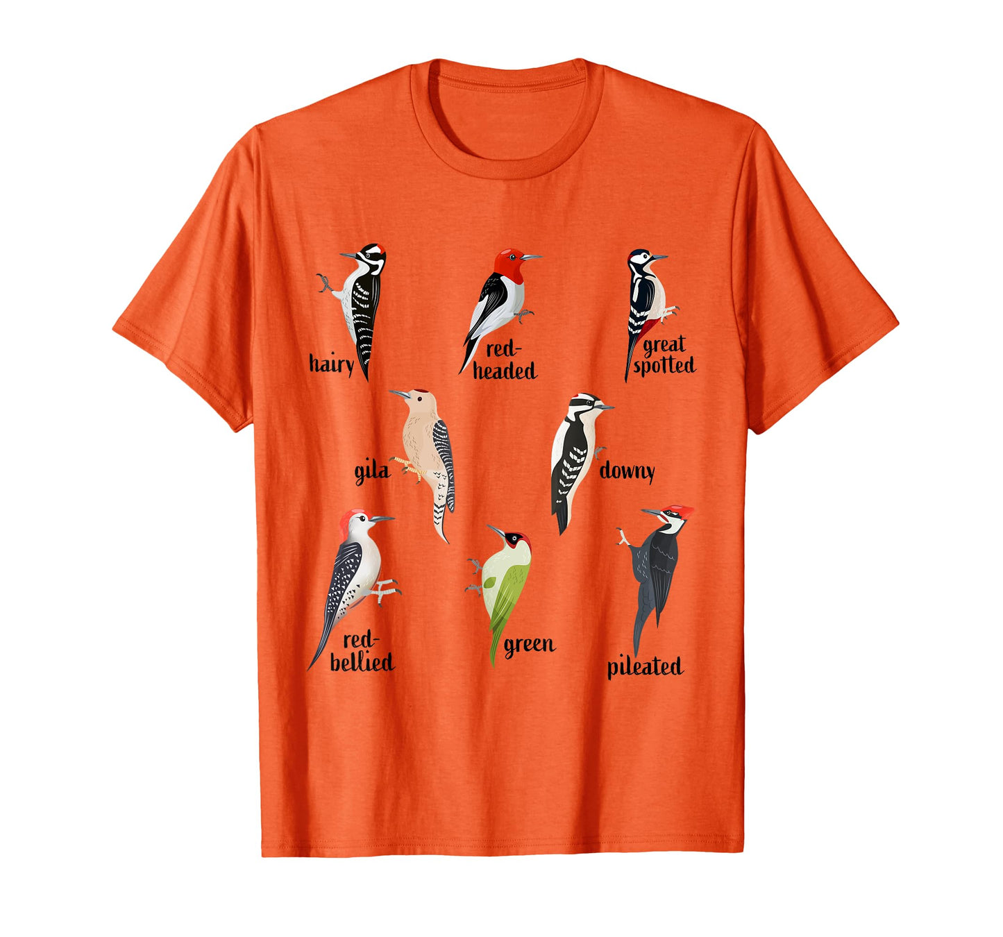 Types of Woodpecker Bird watching Wildlife T-Shirt
