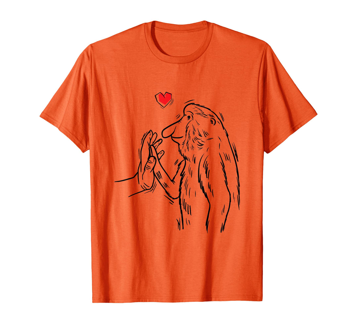 Malaffealuv Proboscis Monkey Long-Nosed Monkey Unisex-Adults T-Shirt, Grey, Small, Short Sleeve