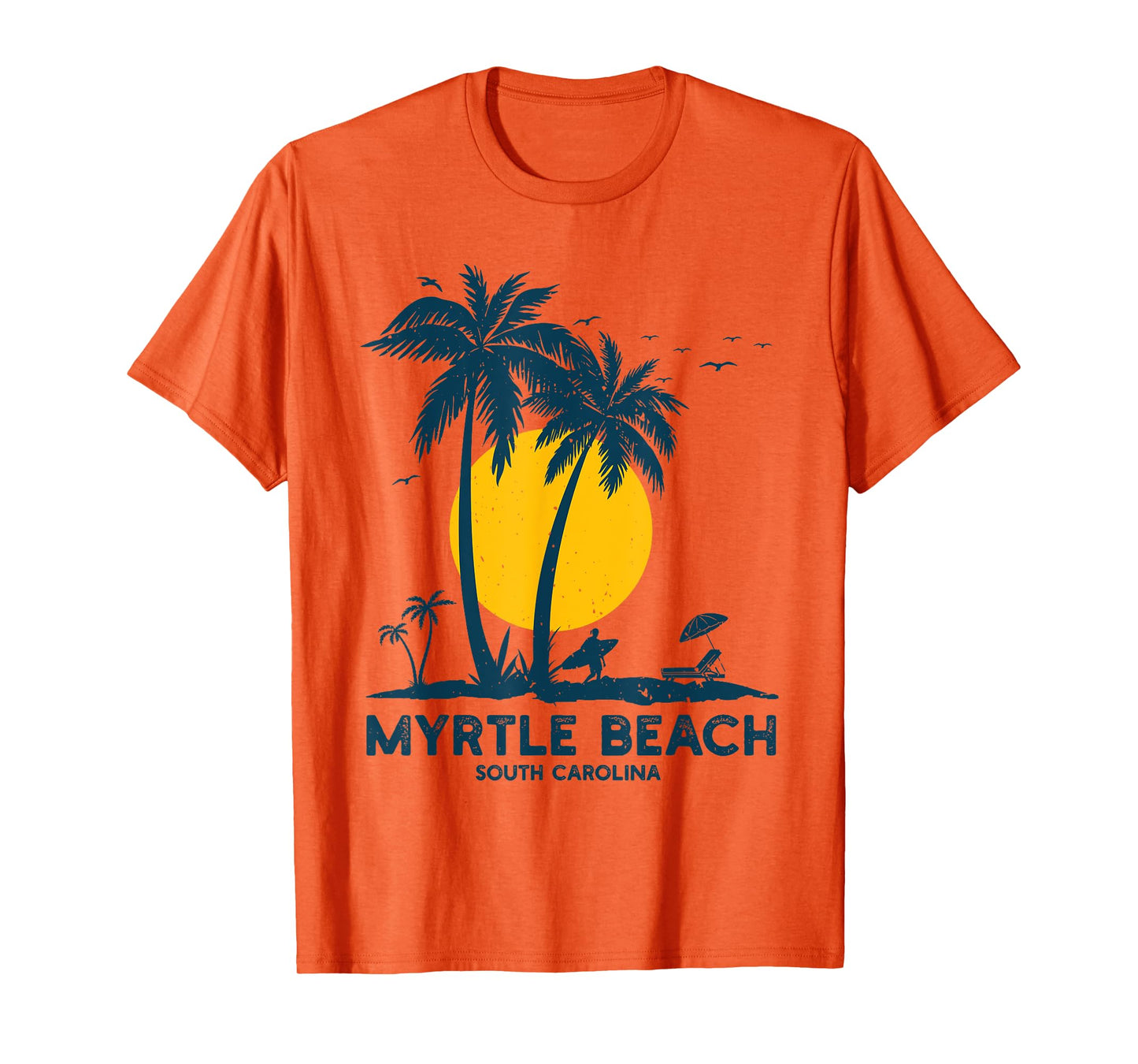 Family Vacation Retro Sunset South Carolina Myrtle Beach T-Shirt