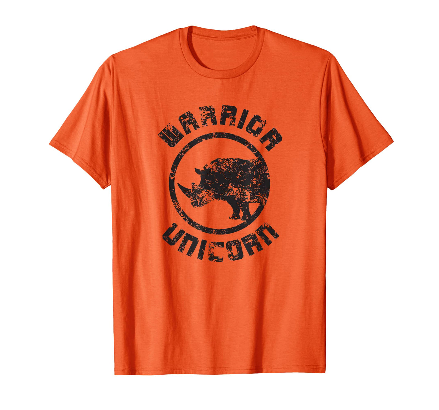 Warrior Unicorn Rhino Tshirt Distressed Graphic Tee T-Shirt