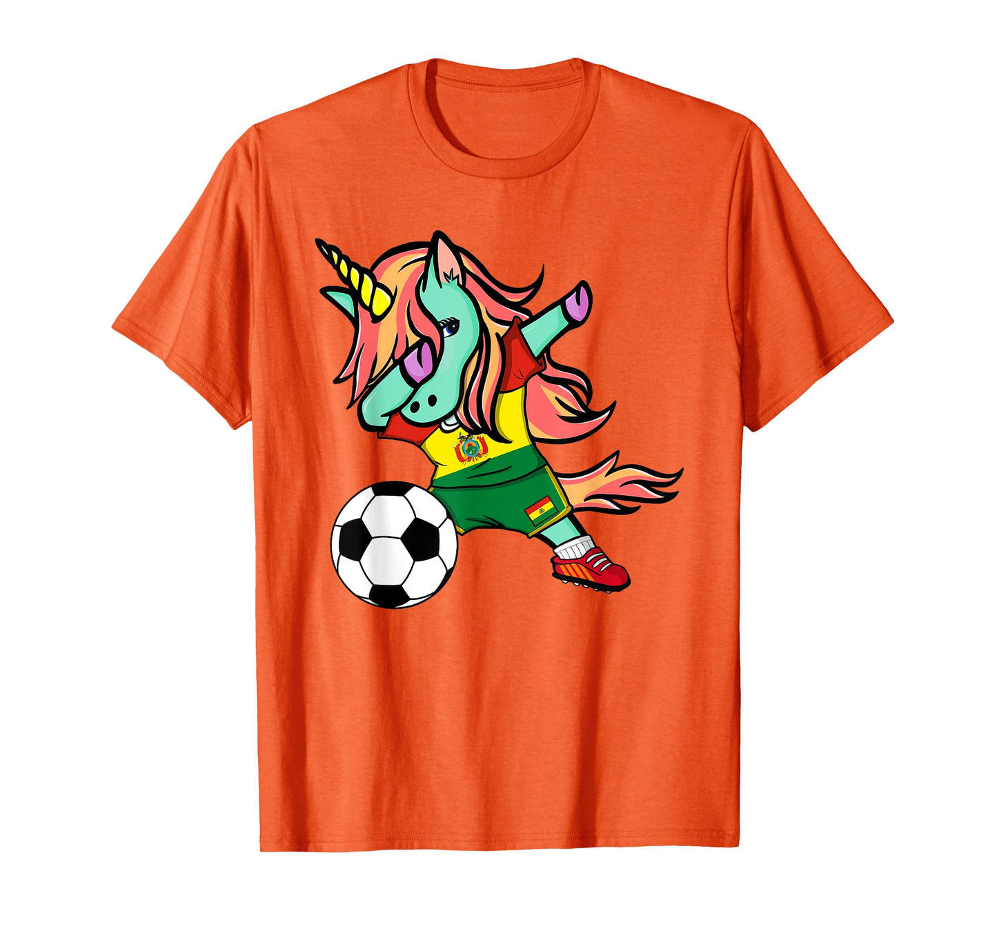 Unicorn Dab Bolivia Soccer Jersey Bolivian Football Lover T-Shirt
