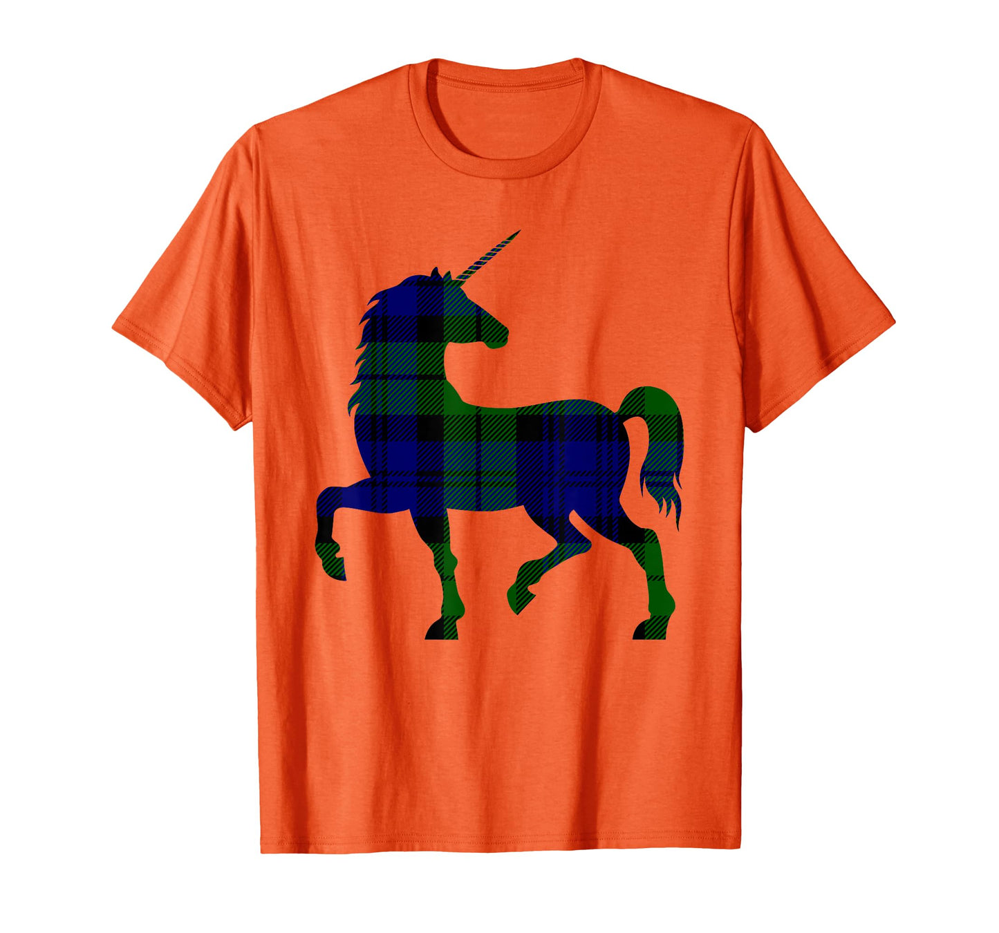 Black Watch Plaid Unicorn Scottish Pride Tartan T-Shirt T-Shirt