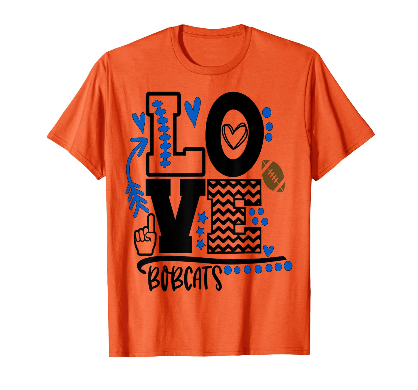 Football, bobcats, shirt, cats, mom, school spirit, t shirt T-Shirt