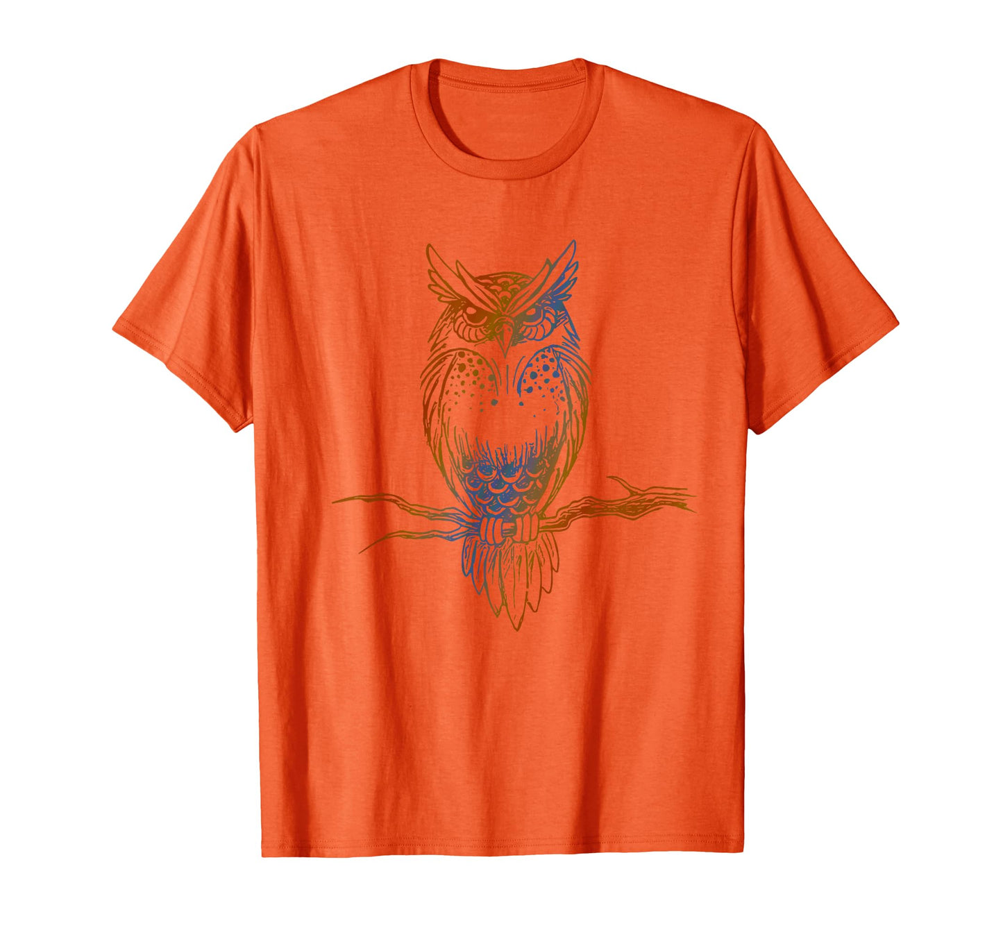 Multicolored Great Horned Owl T-shirt T-Shirt
