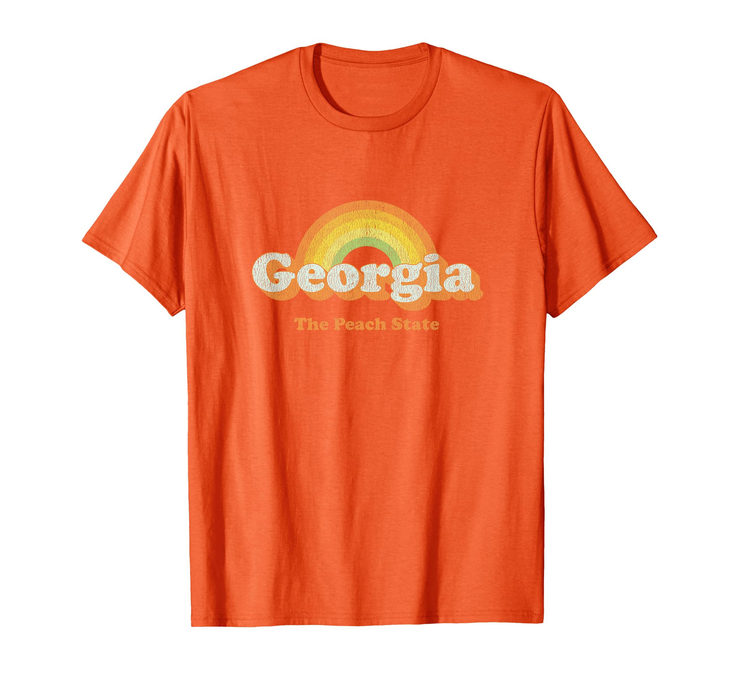 Retro Georgia T Shirt Vintage 70s Rainbow Tee Design