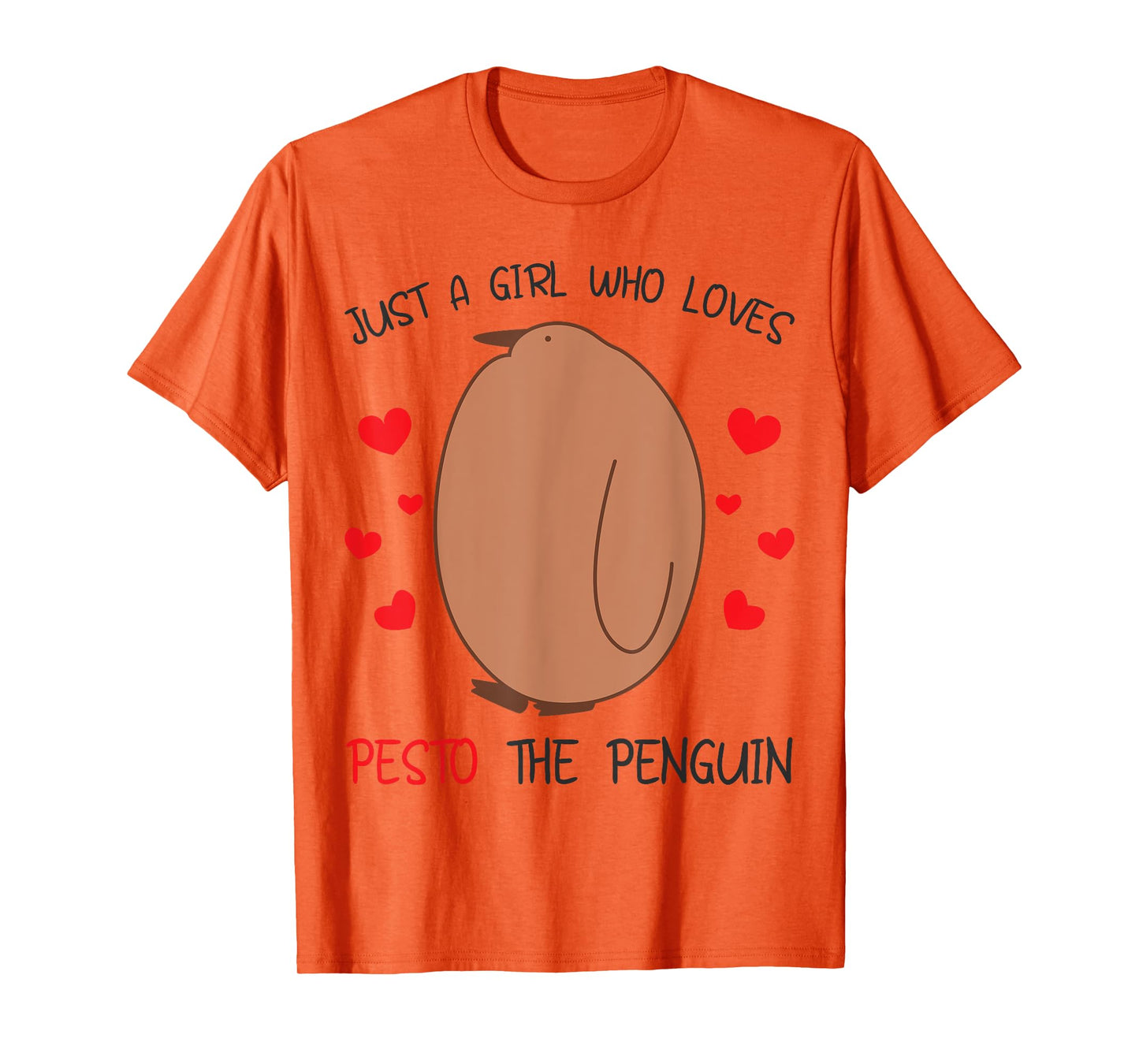 Just a Girl Who Loves Pesto The Penguin Funny Bird Meme T-Shirt