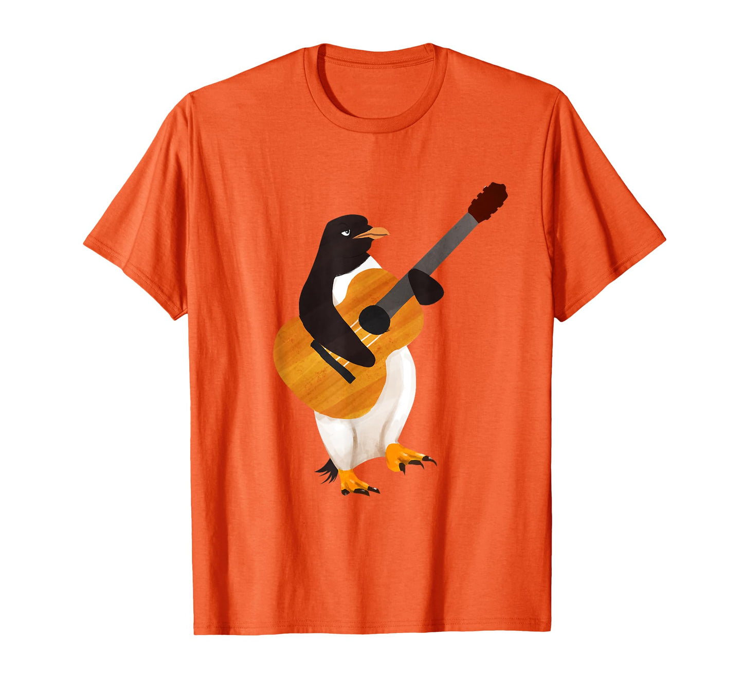 Penguin Arctic Bird Acoustic Guitar - Guitarist T-Shirt