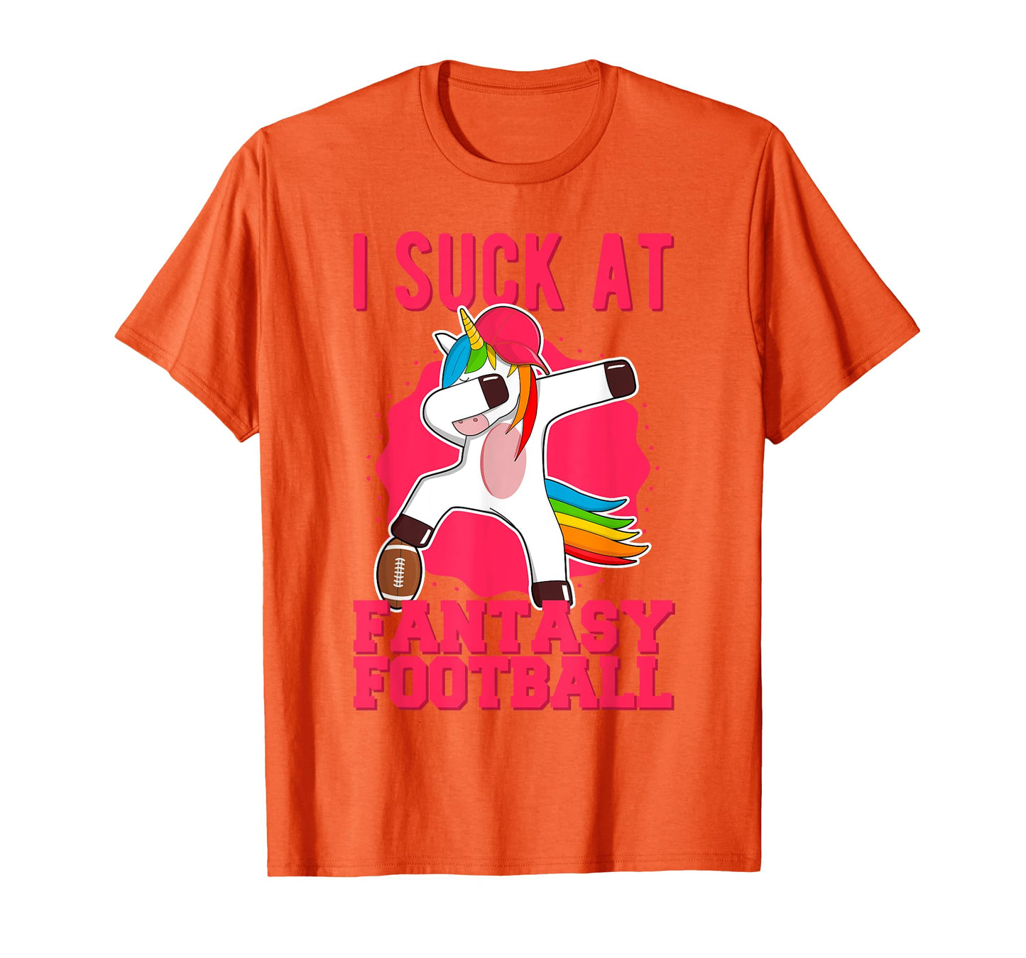 I Suck At Fantasy Football Punishment Loose Dabbing Unicorn T-Shirt